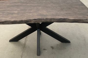 Main Möbel Esstisch Baumtisch "Pune" 180x90cm Akazie grau & Eisen schwarz
