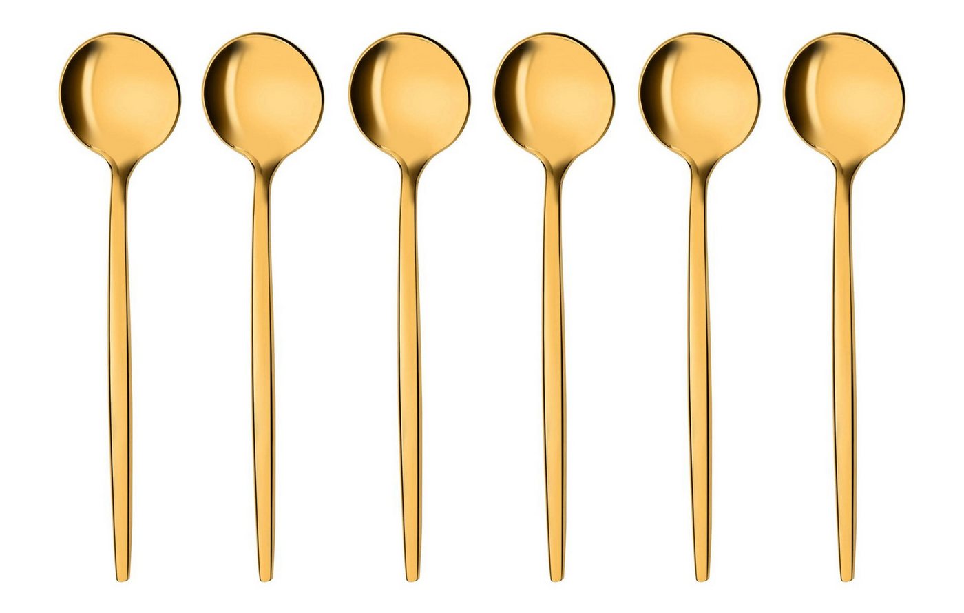 GRÄWE Kaffeelöffel (6 Stück), Kaffeelöffel Provence, 6-teilig, gold, Edelstahl