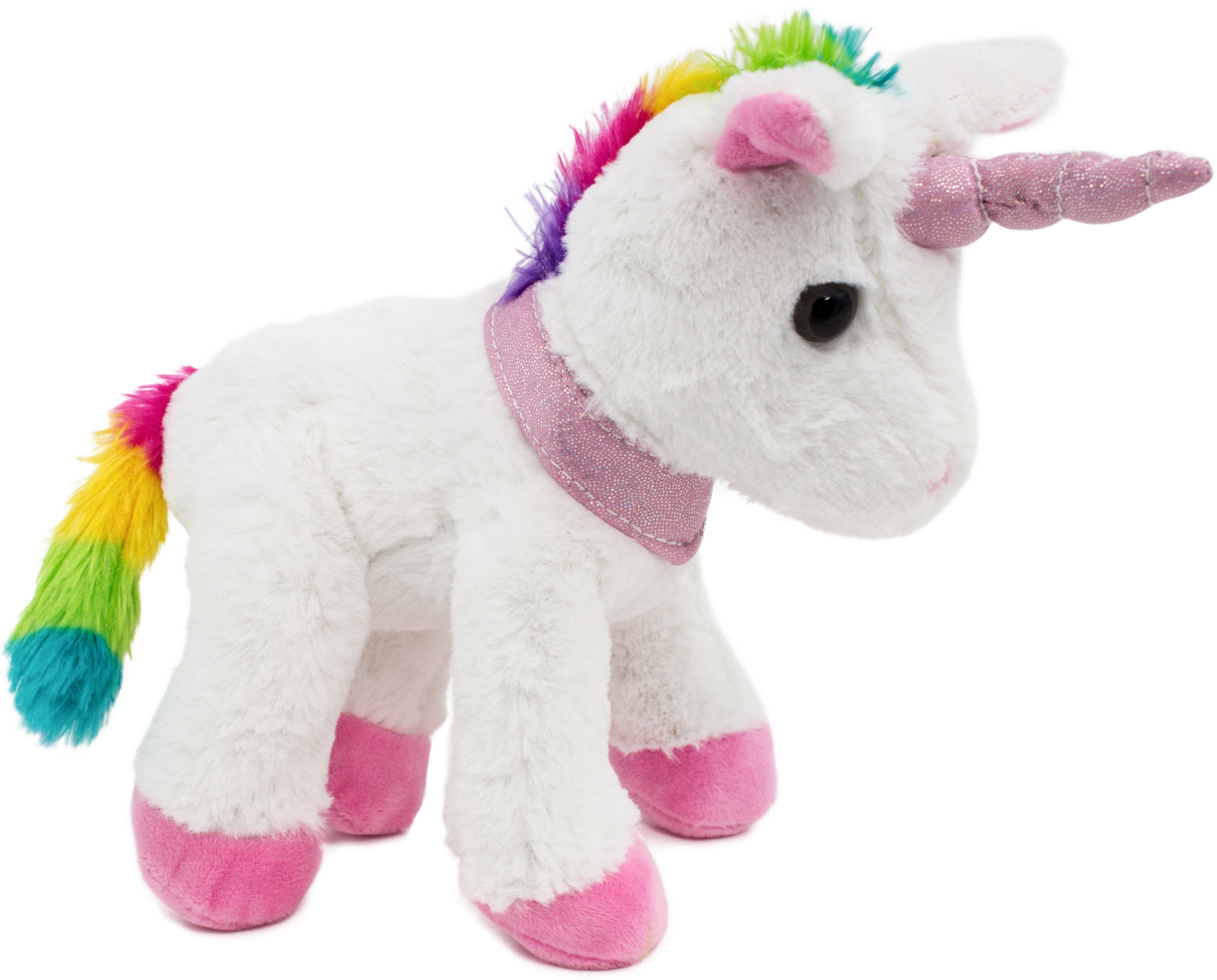 BRUBAKER Kuscheltier Plüsch Einhorn 21 cm (1-St), Stofftier Plüschtier, Plüscheinhorn