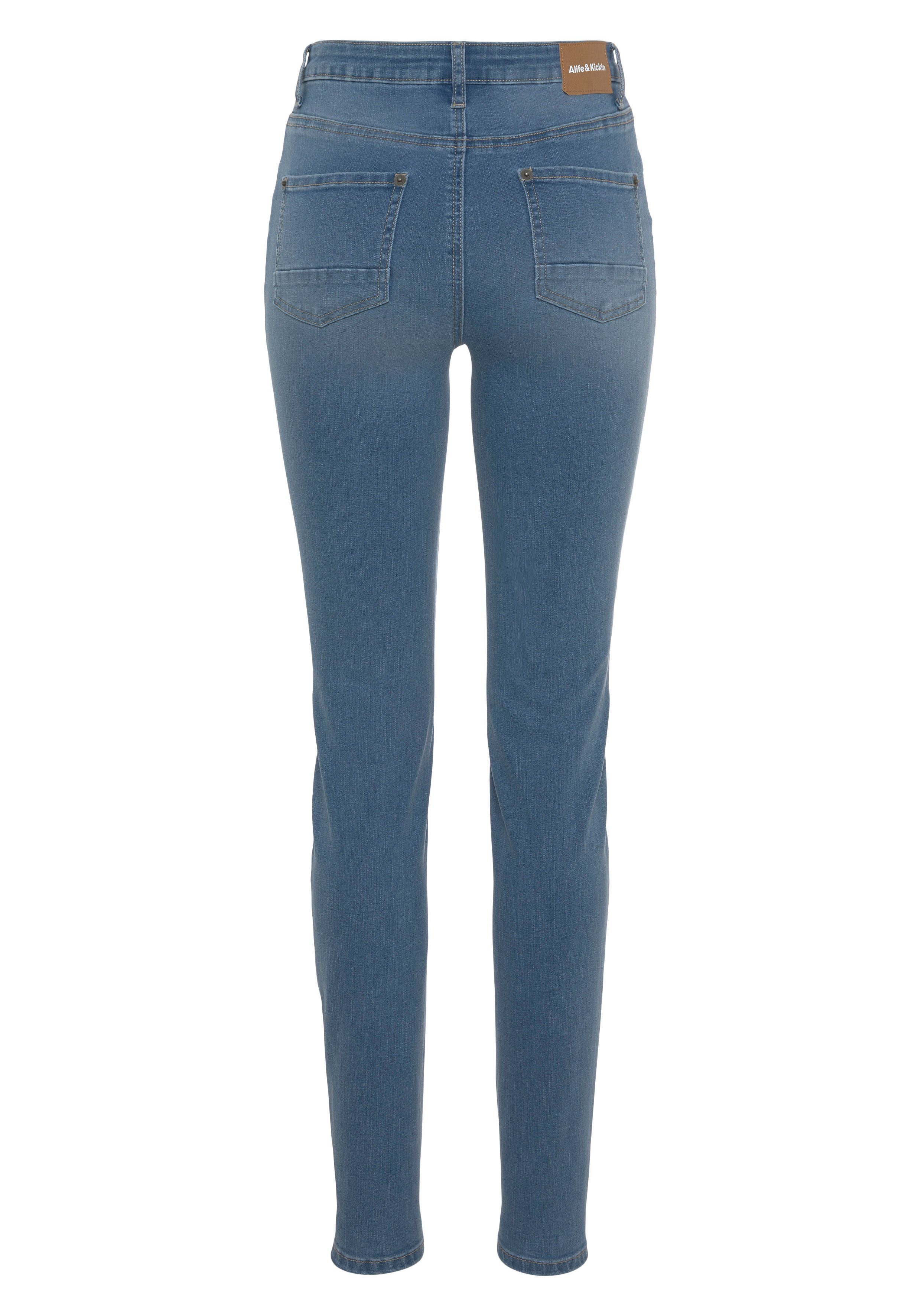 Slim-Fit used Alife Kickin & High-waist-Jeans blue NEUE NolaAK KOLLEKTION