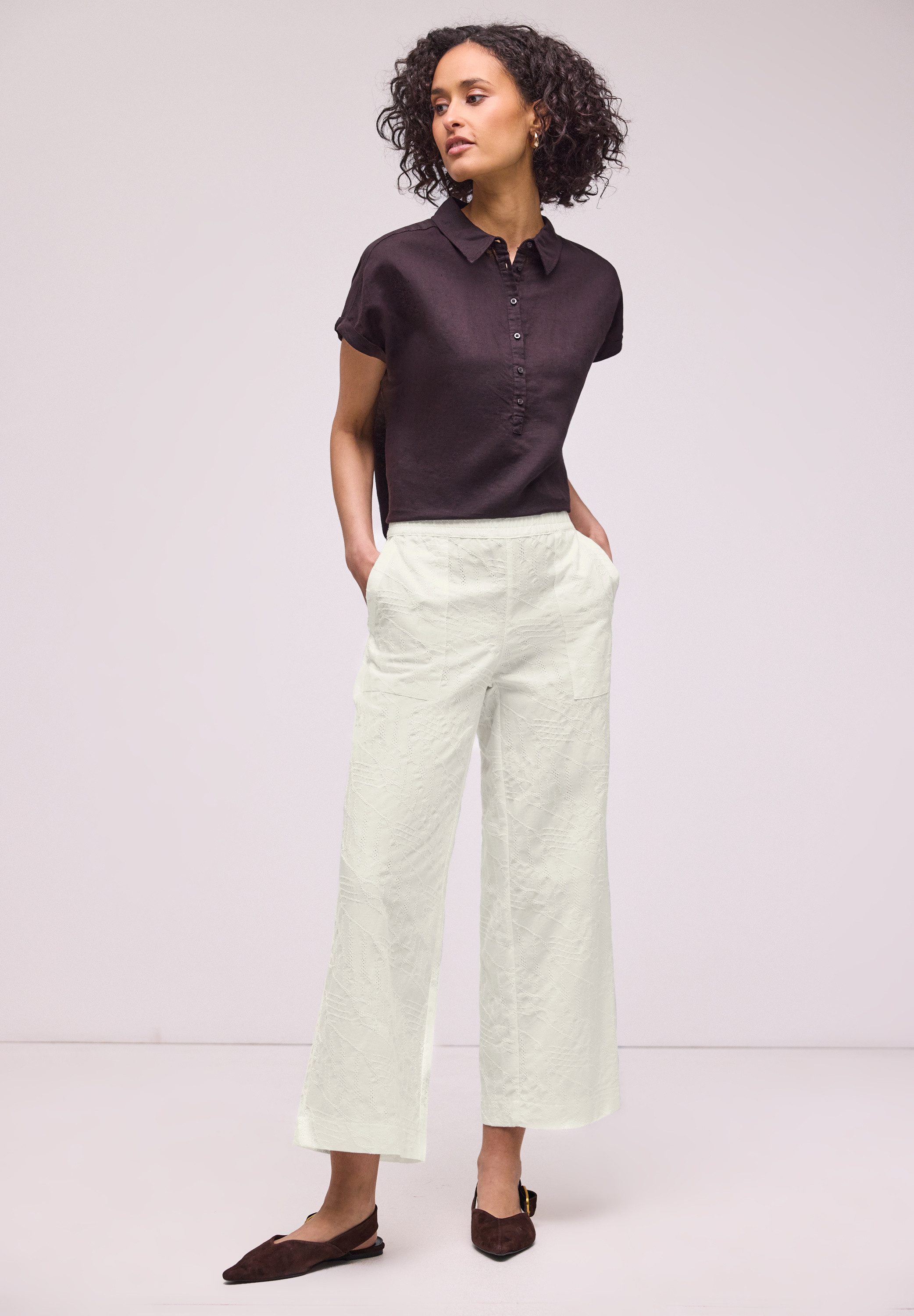 STREET ONE Stoffhose High Waist