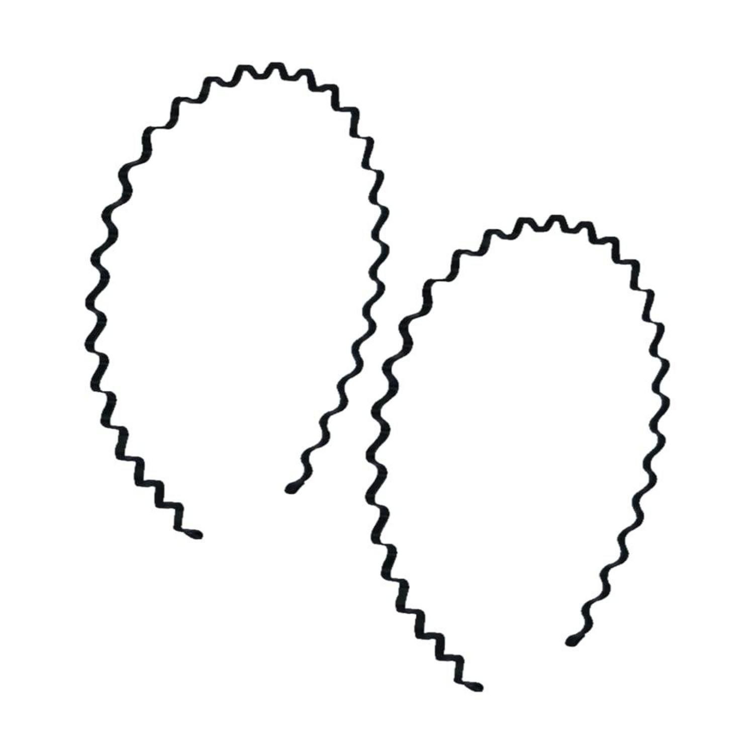 Haarband 2er Set Metall Haarband Welle Stirnband Rutschfest Elastisch Outdoor