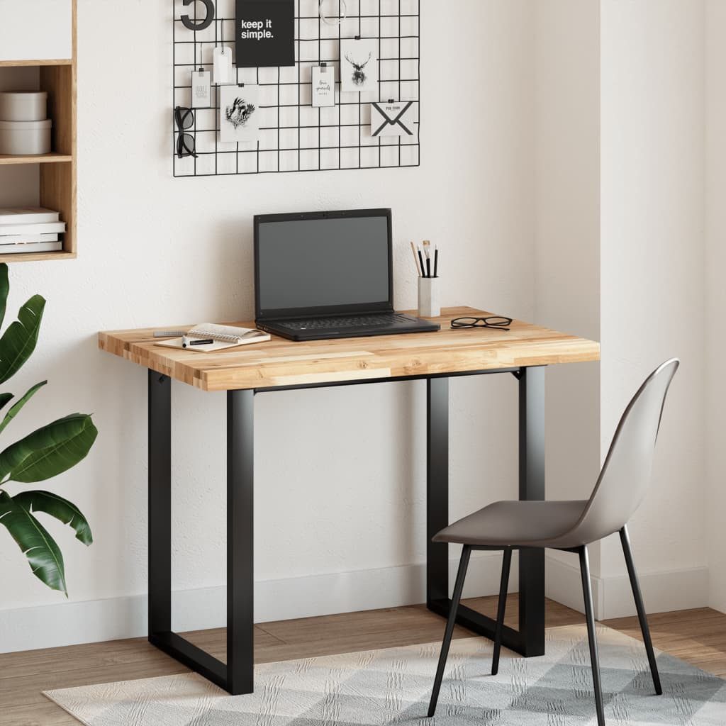 vidaXL Schreibtisch 120 x 70 x 4 cm Schreibtischplatte Unbehandelt 120x70x4 cm Massivholz