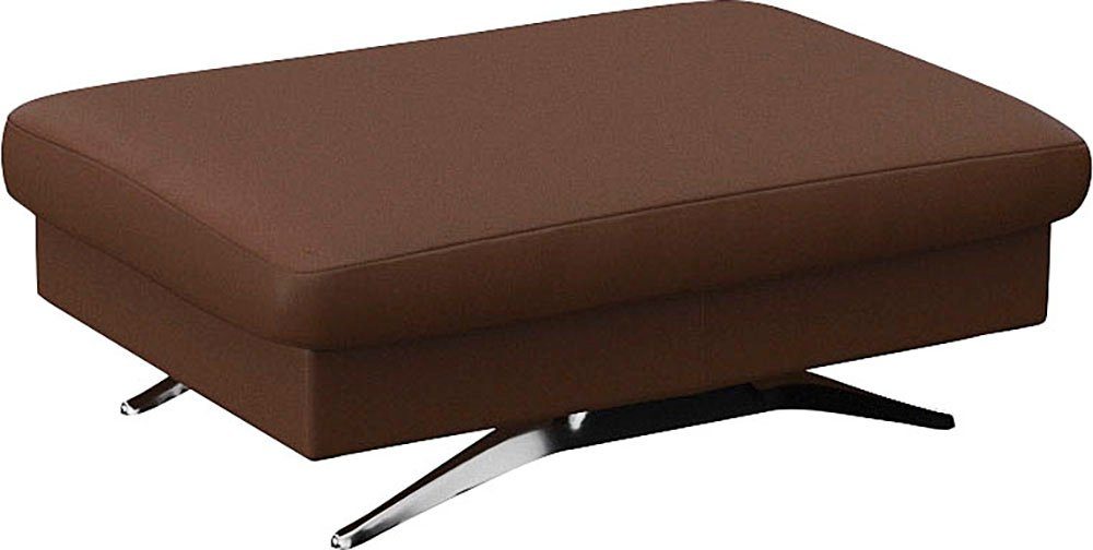 FLEXLUX Pouf Glow Sitzhocker, Polsterhocker, Hocker mit Stauraum, Fuß Alu