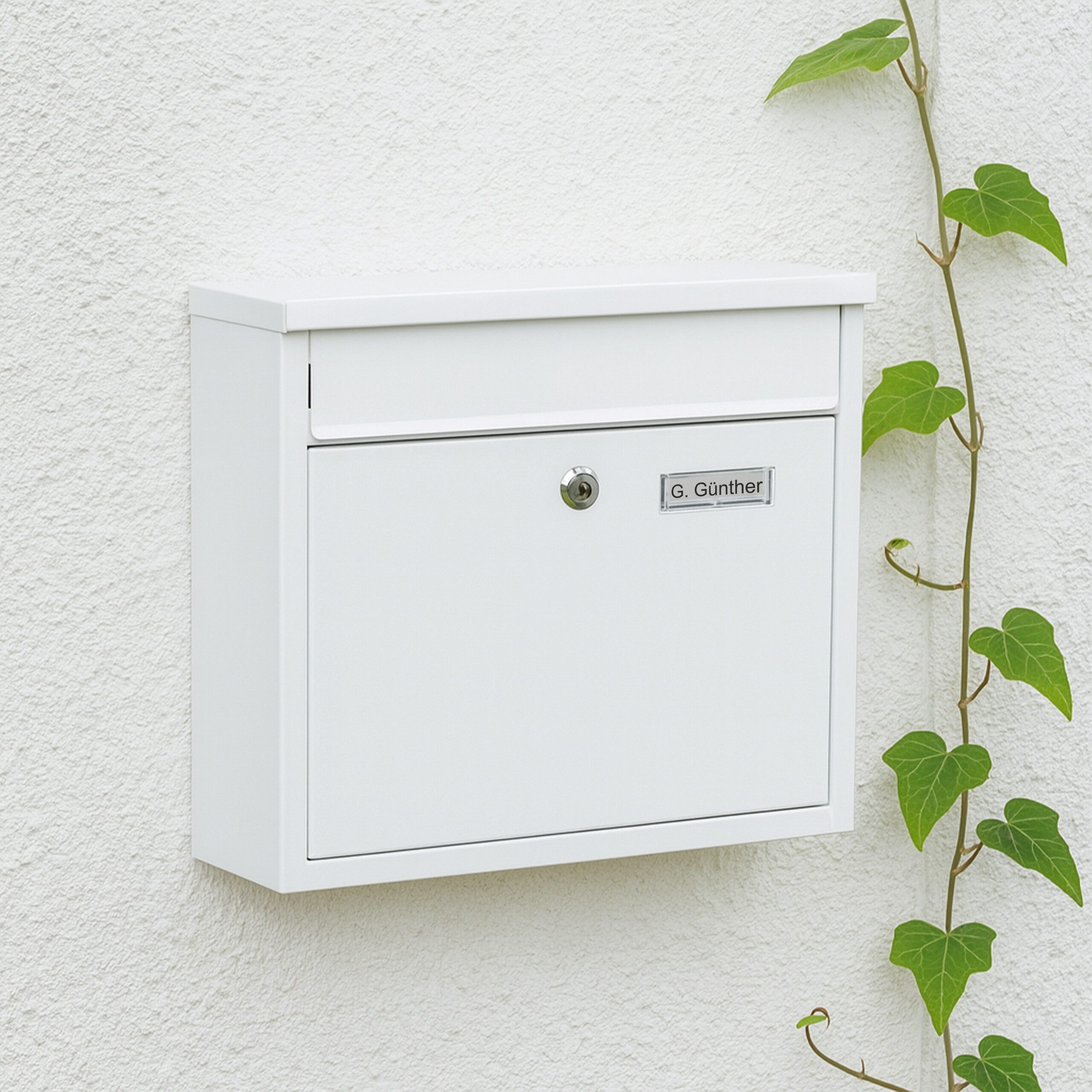 relaxdays Wandbriefkasten Briefkasten kompakt, weiß günstig online kaufen