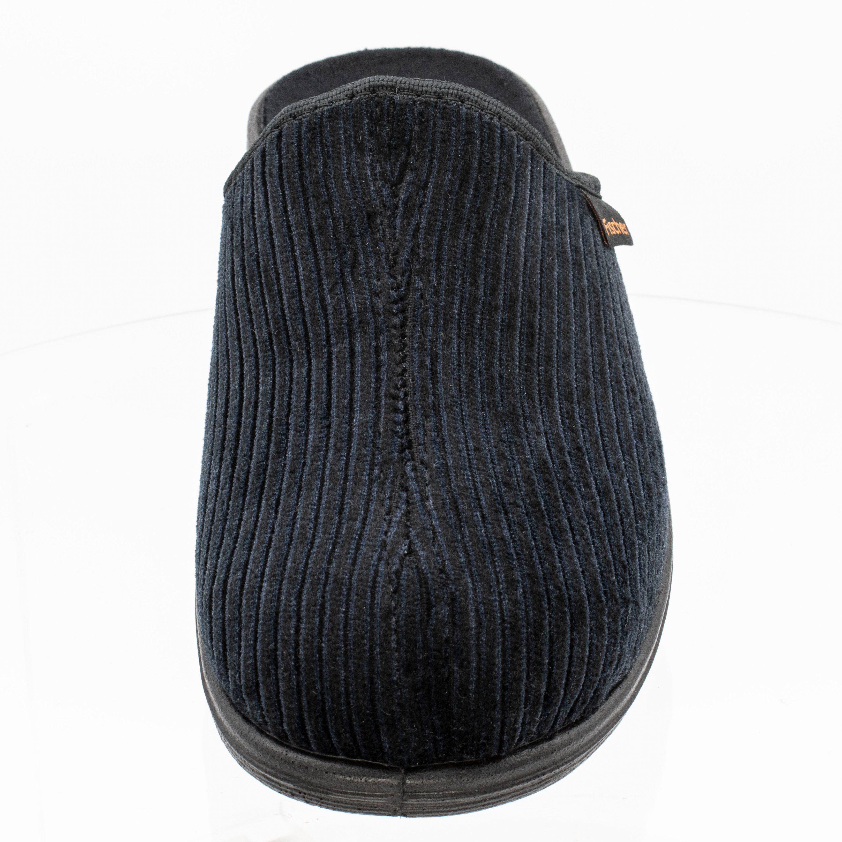 Fischer-Markenschuh Frank Pantoffel Streifencord, Moltonfutter