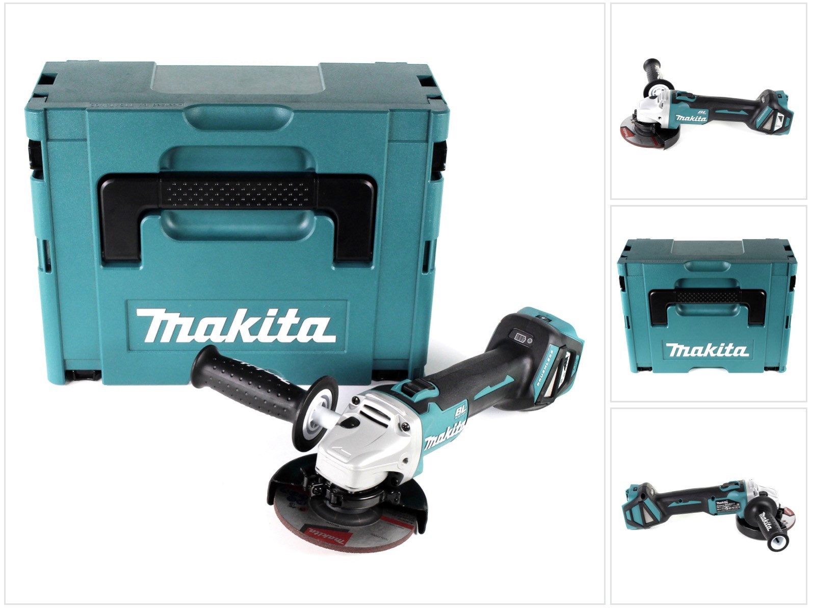 Makita Akku-Winkelschleifer DGA 511 ZJ 18V 125mm Brushless Solo + Makpac