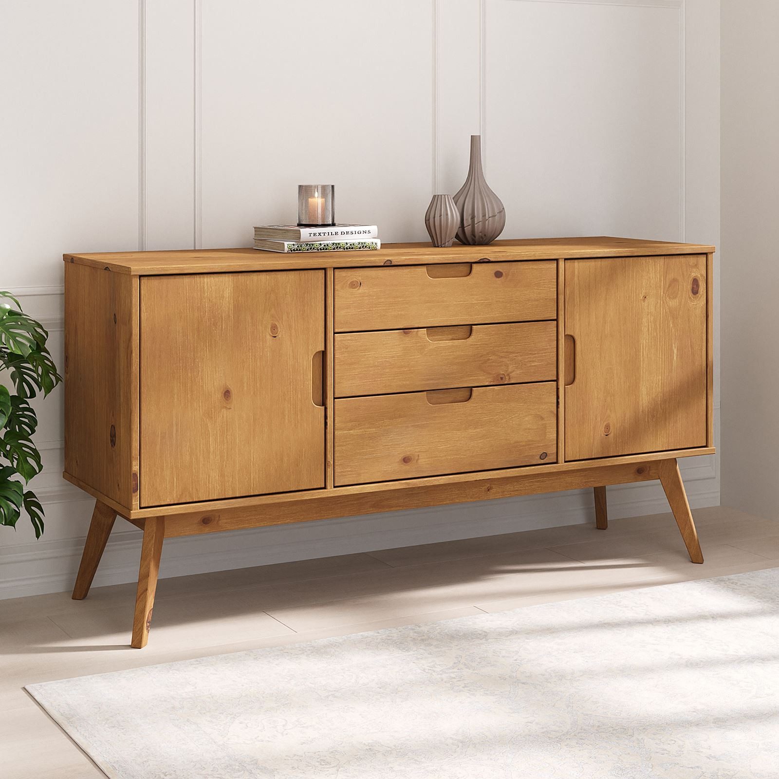 IDIMEX Sideboard TIVOLI, Massivholz Kommode mit 2 Türen und 3 Schubladen, S günstig online kaufen