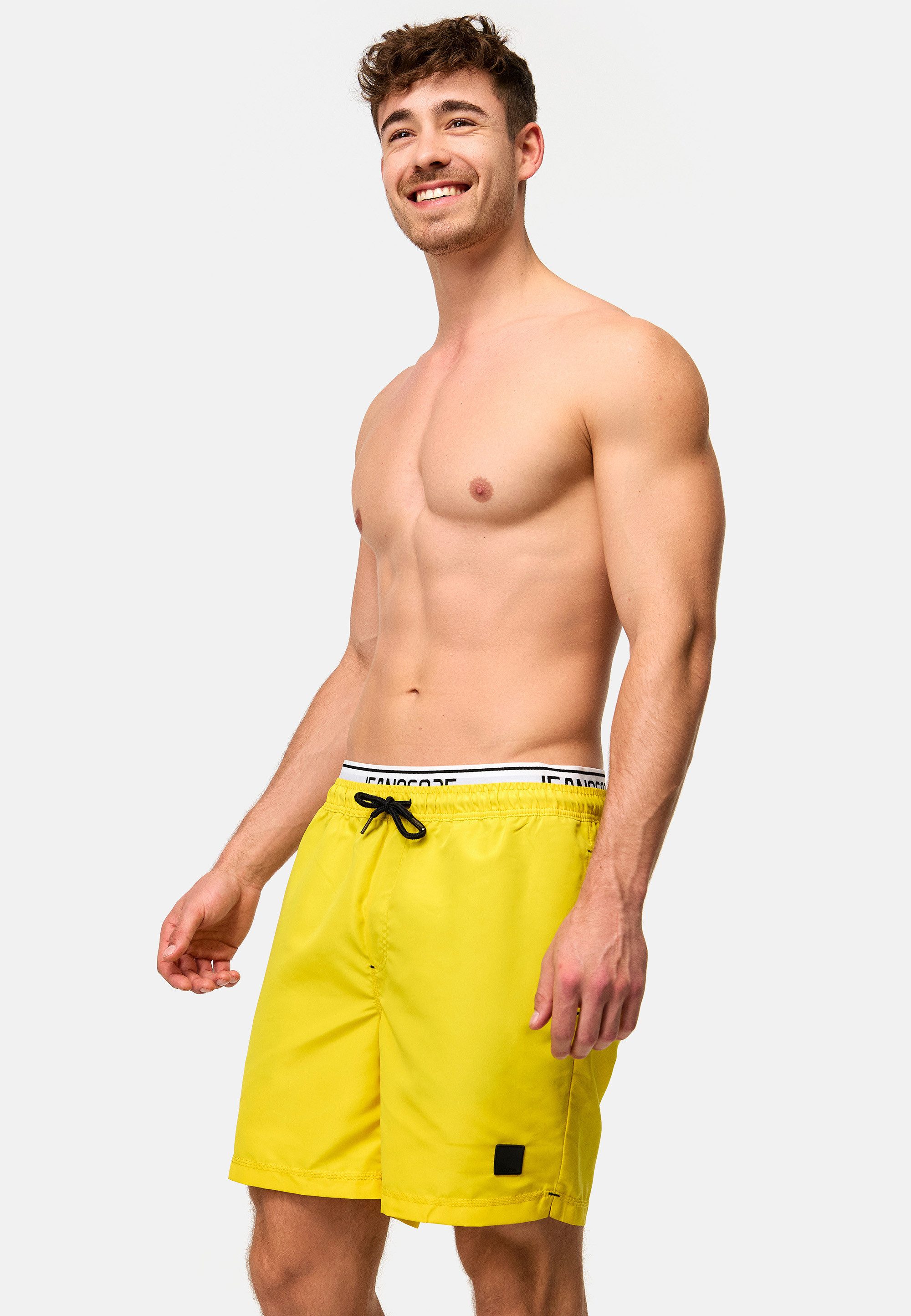 Indicode Badeshorts Herren Solomon Schwimmshorts mit elastischem Bund und Kordelzug
