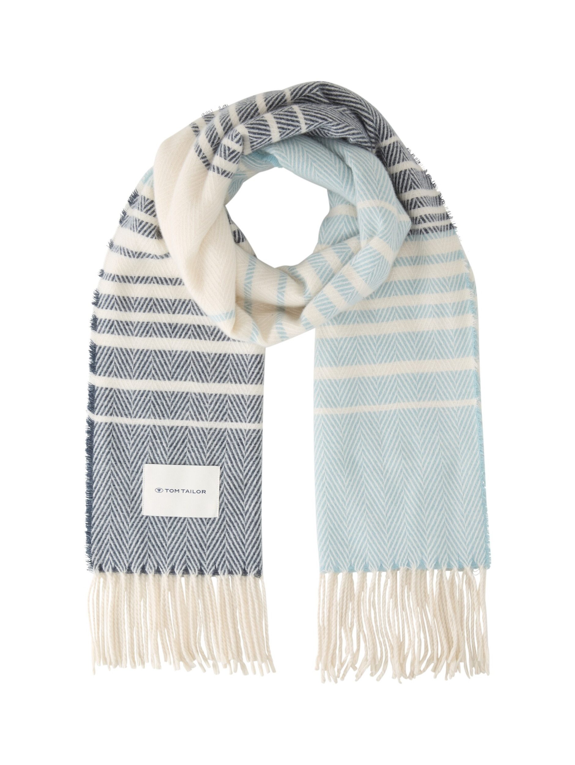 TOM TAILOR Halstuch woven herringbone scarf