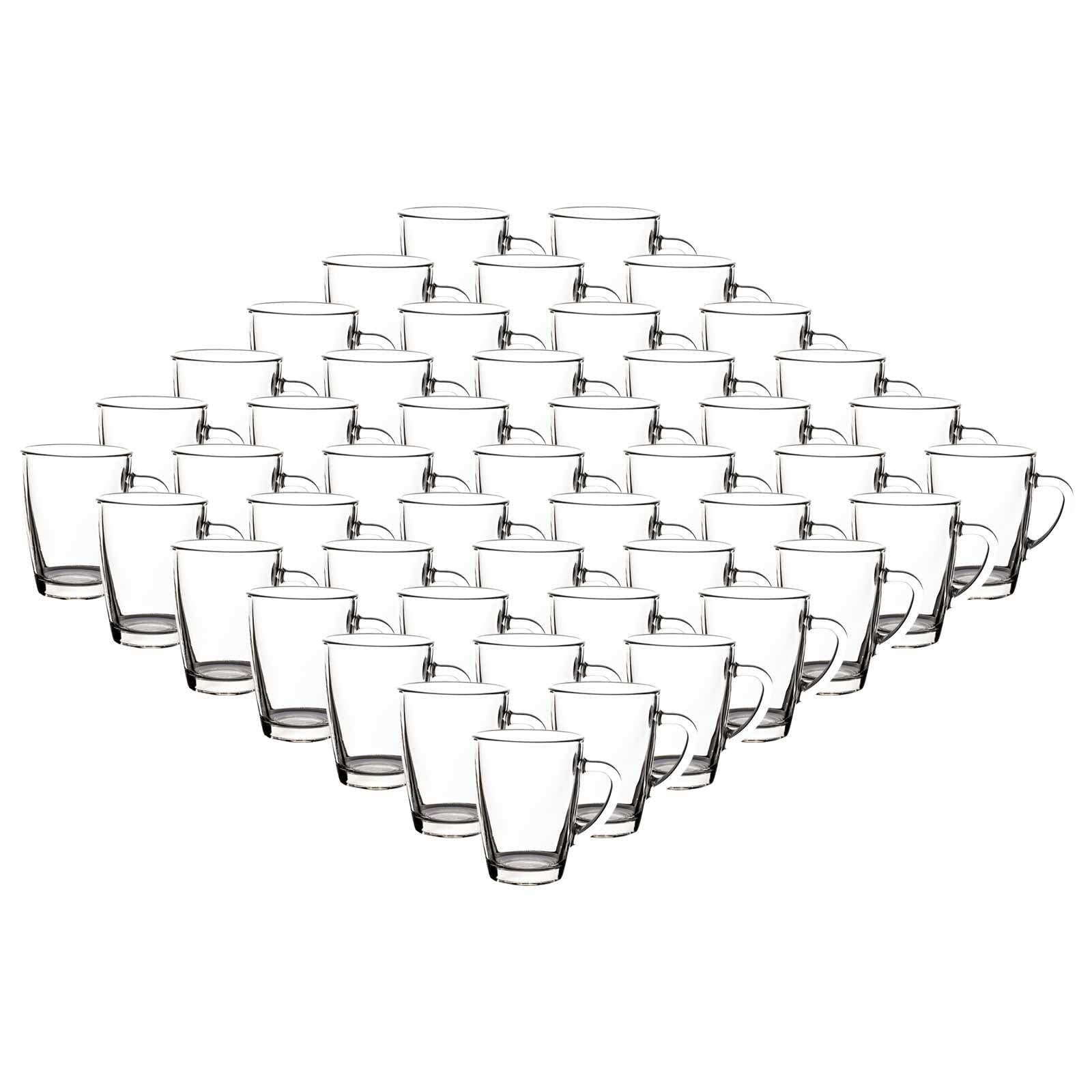 van Well Tasse Nordic Kaffeebecher Teebecher 300 ml 48er Set, 48-tlg., Glas