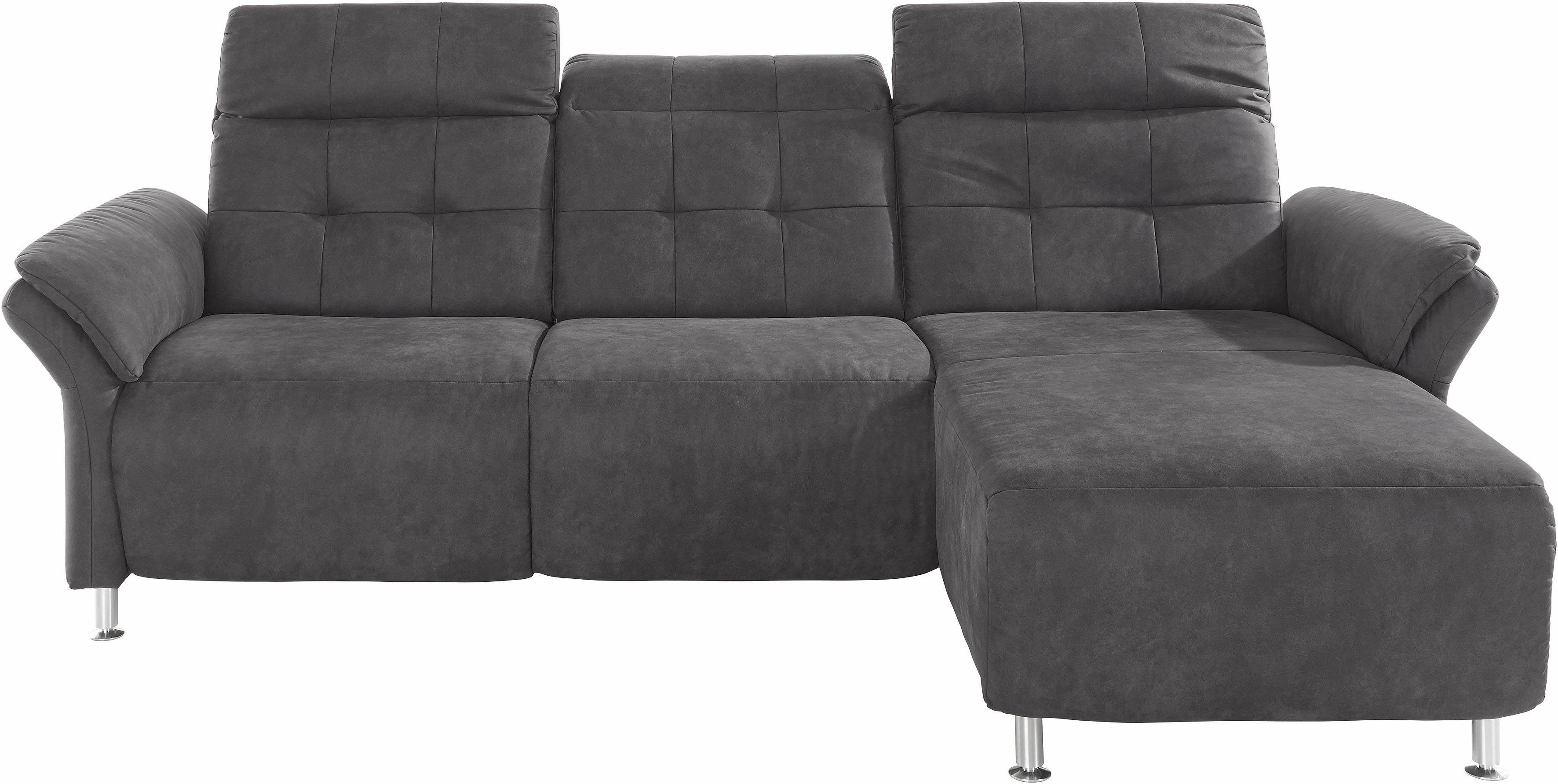 Home affaire Ecksofa Manhattan L-Form, 2 Sitze mit elektrischer Relaxfunktion, verstellbare Armlehnen