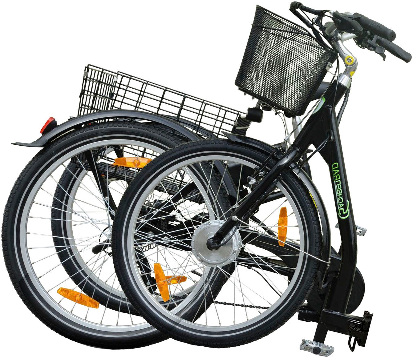 SachsenRAD E-Bike Lastenrad T3A Trio II Faltbar mit Alarmanlage, 7 Gang Shimano, Kettenschaltung, Frontmotor, 468 Wh