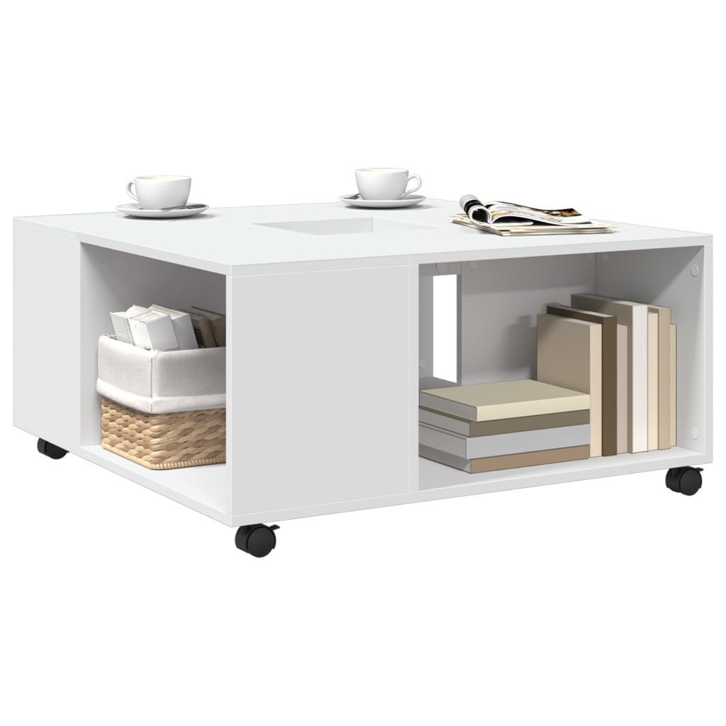 vidaXL Couchtisch Couchtisch Weiß 80x80x40 cm Holzwerkstoff (1-St) günstig online kaufen