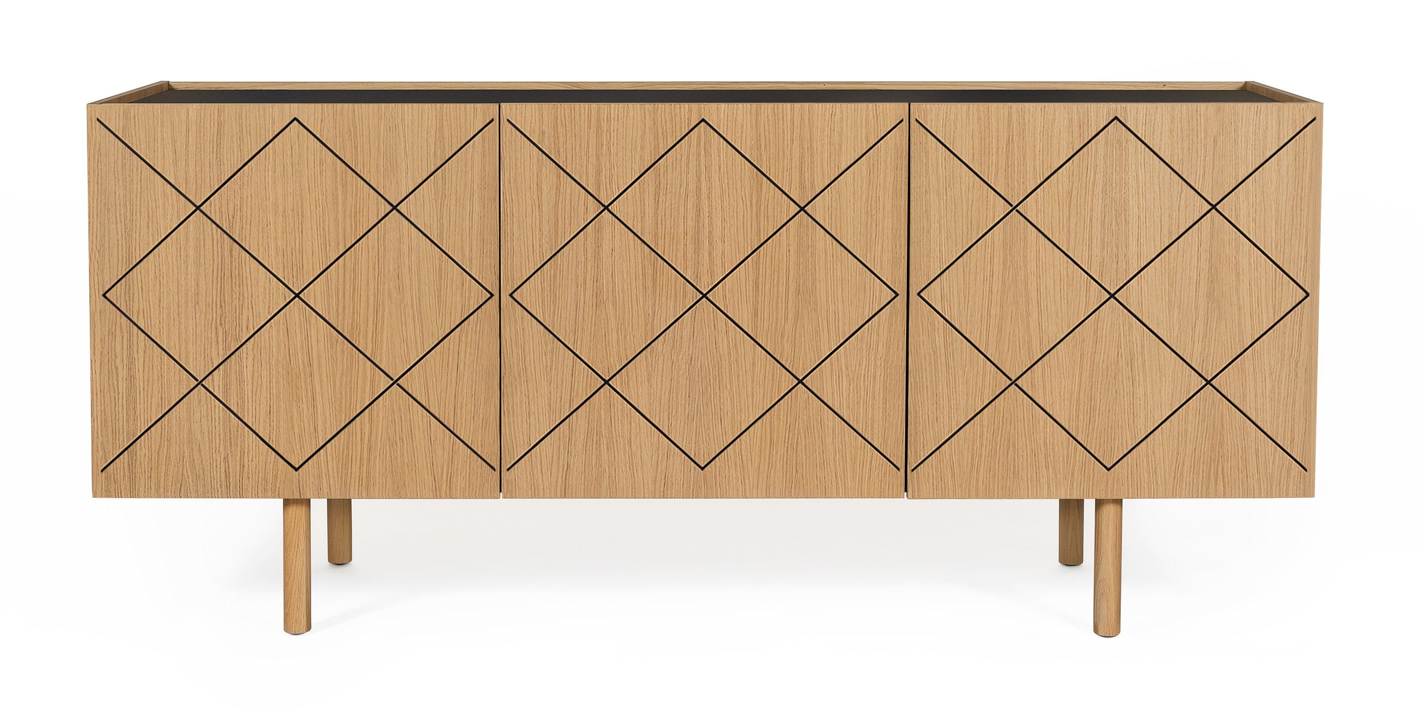 Woodman Kommode, Holzfurnier aus Eiche, Skandinavisches Design, FSC®-zertifiziert