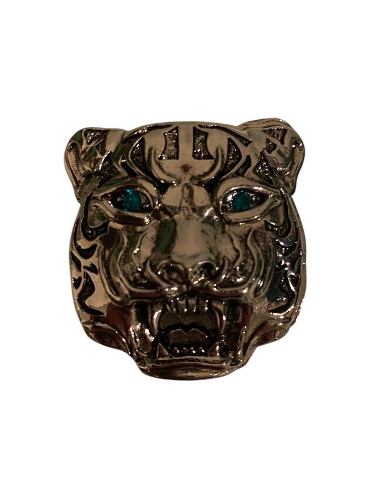 Aaron Bane Brosche Elegante Tiger-Magnet-Brosche mit funkelnden grünen Stra günstig online kaufen