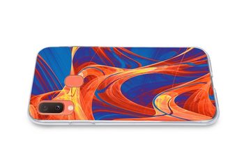 MuchoWow Handyhülle Kunst - Wellen - Farbe - Psychedelisch, Handyhülle Samsung Galaxy A20e, Smartphone-Bumper, Print, Handy