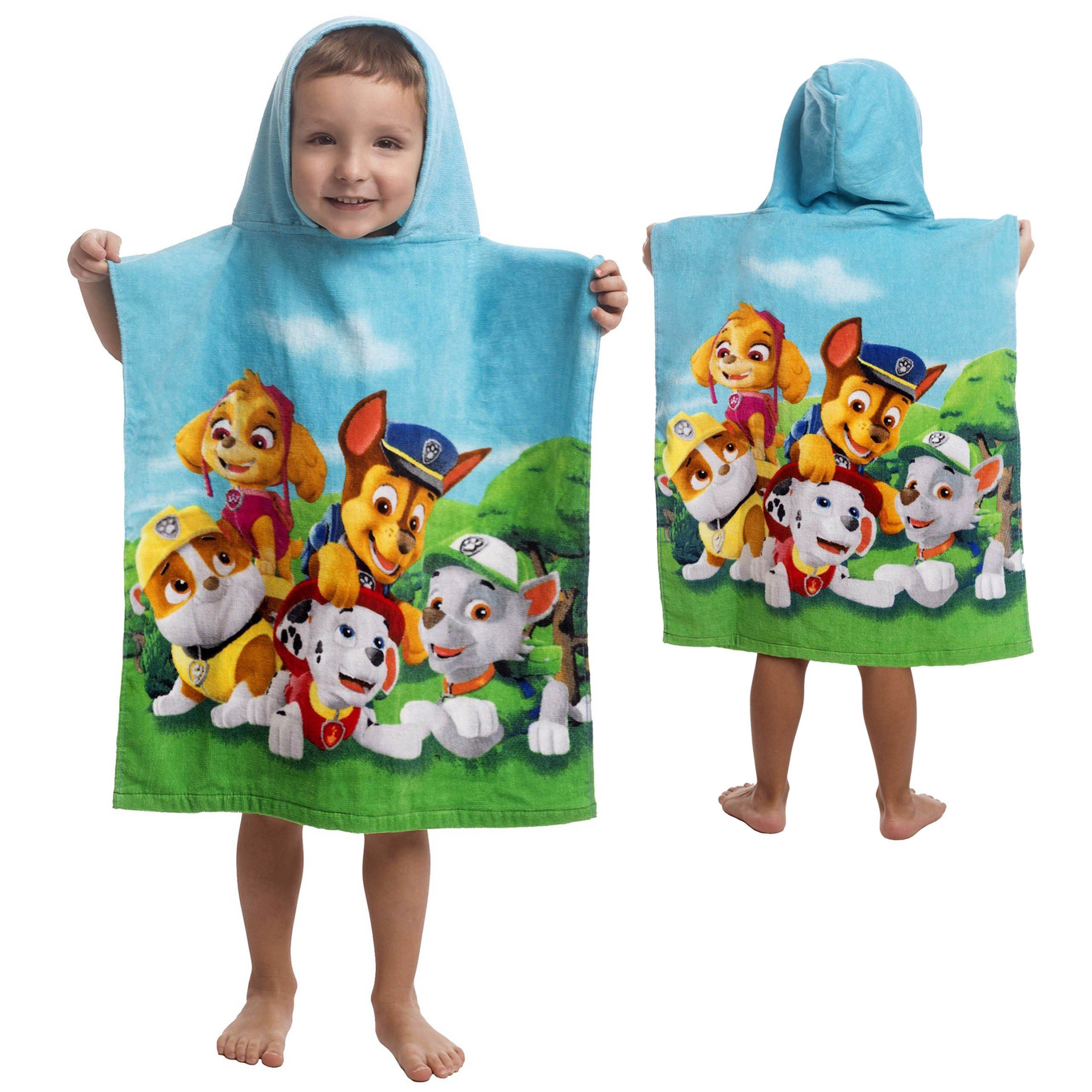 Sarcia.eu Badetuch Paw Patrol Kinderbadetuch, Poncho mit Kapuze 50x115 cm