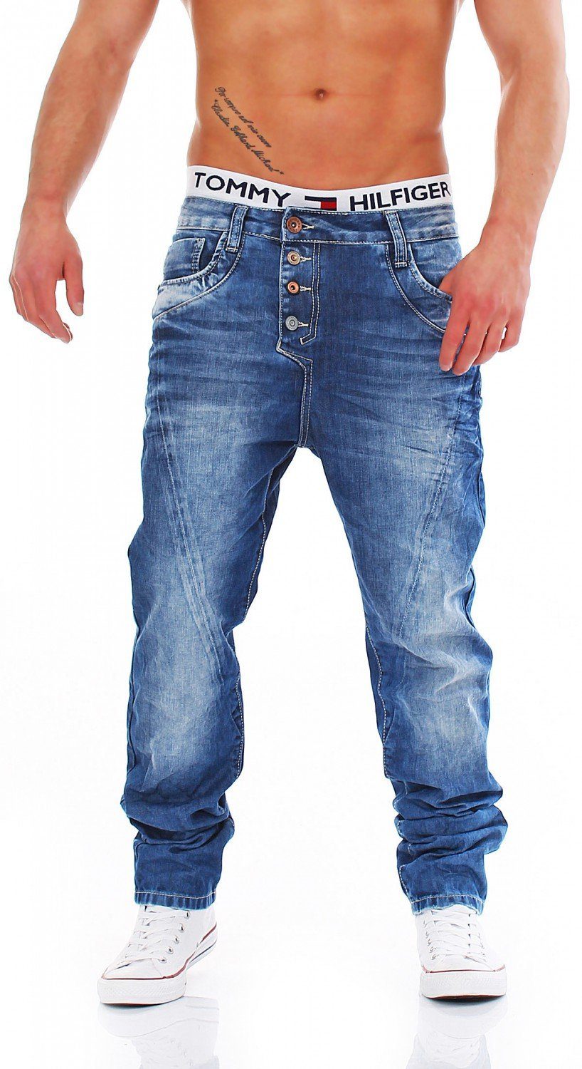 Cipo & Baxx Slim-fit-Jeans Cipo & Baxx C-1170 Loose Waist Slim Leg Herren Jeans Hose