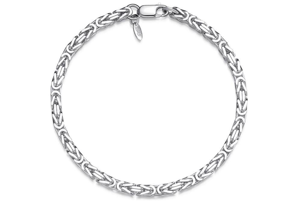 Silberkettenstore Silberarmband Königskette Armband 3,5mm - 925 Silber, Länge wählbar von 16-25cm