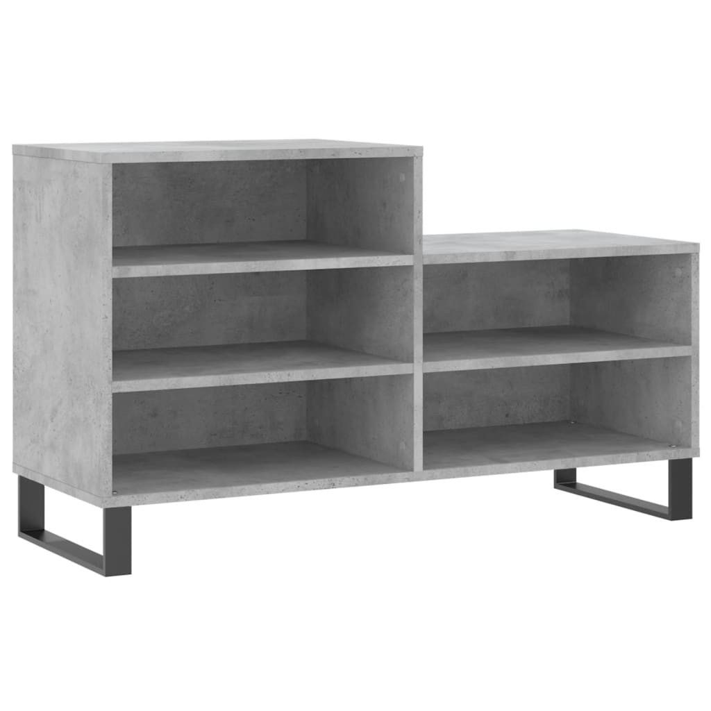 vidaXL Schuhregal Schuhregal Betongrau 102x36x60 cm günstig online kaufen