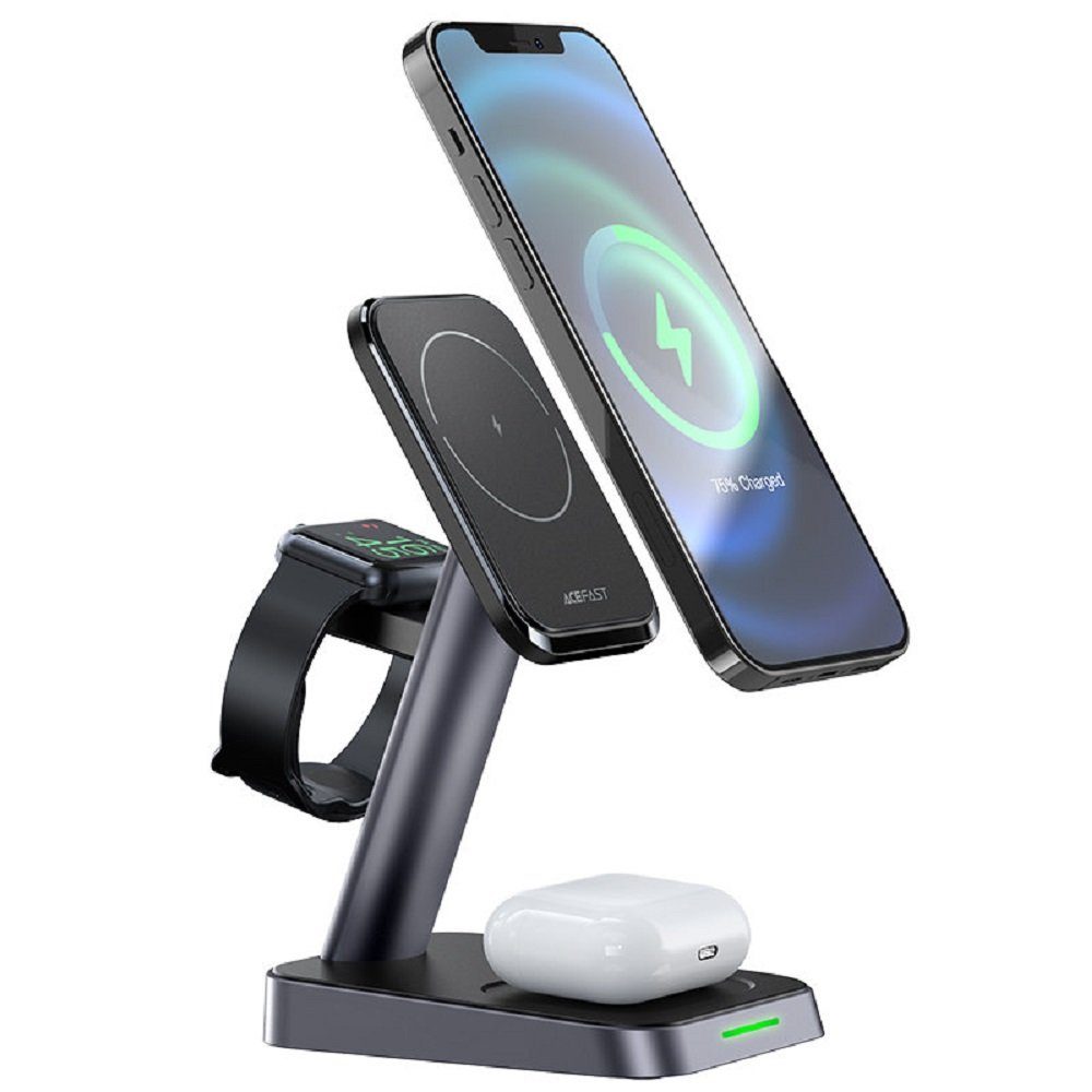 Acefast Qi Wireless Charger 15W für iPhone (mit MagSafe) schwarz Wireless Charger