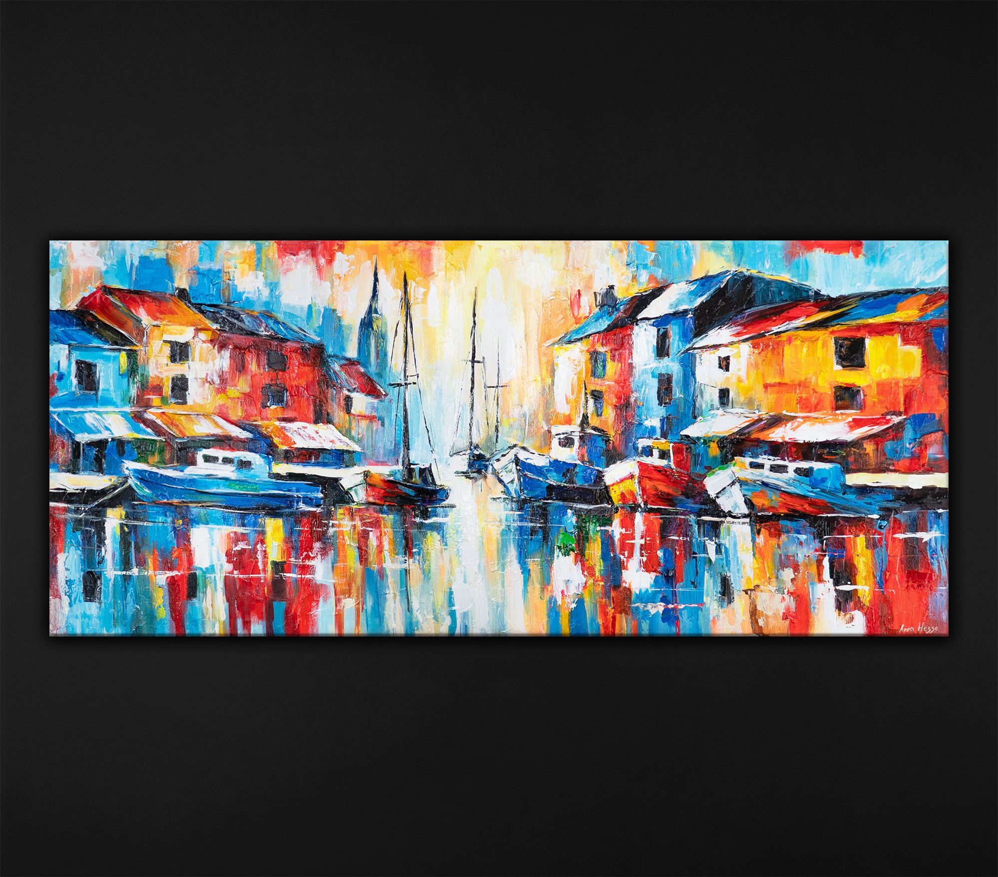 YS-Art Gemälde Wandbild, Schöne Stadt, Wolkenkratzer, Big Apple, Paris, Romantisch