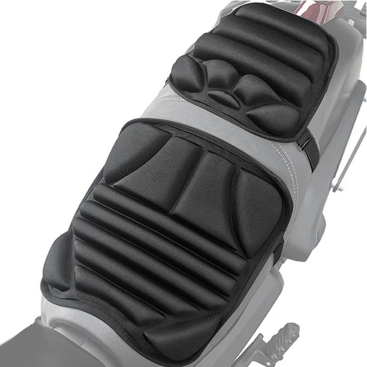 Tourtecs Sitzbank Motorrad Sitzkissen Set Sozius VK2 Komfortkissen Sitzauflage schwarz
