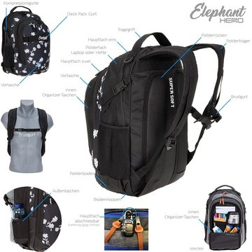 ELEPHANT Schulrucksack Hero Signature Schultasche (2 Teile Set), Rucksack + Mäppchen Box