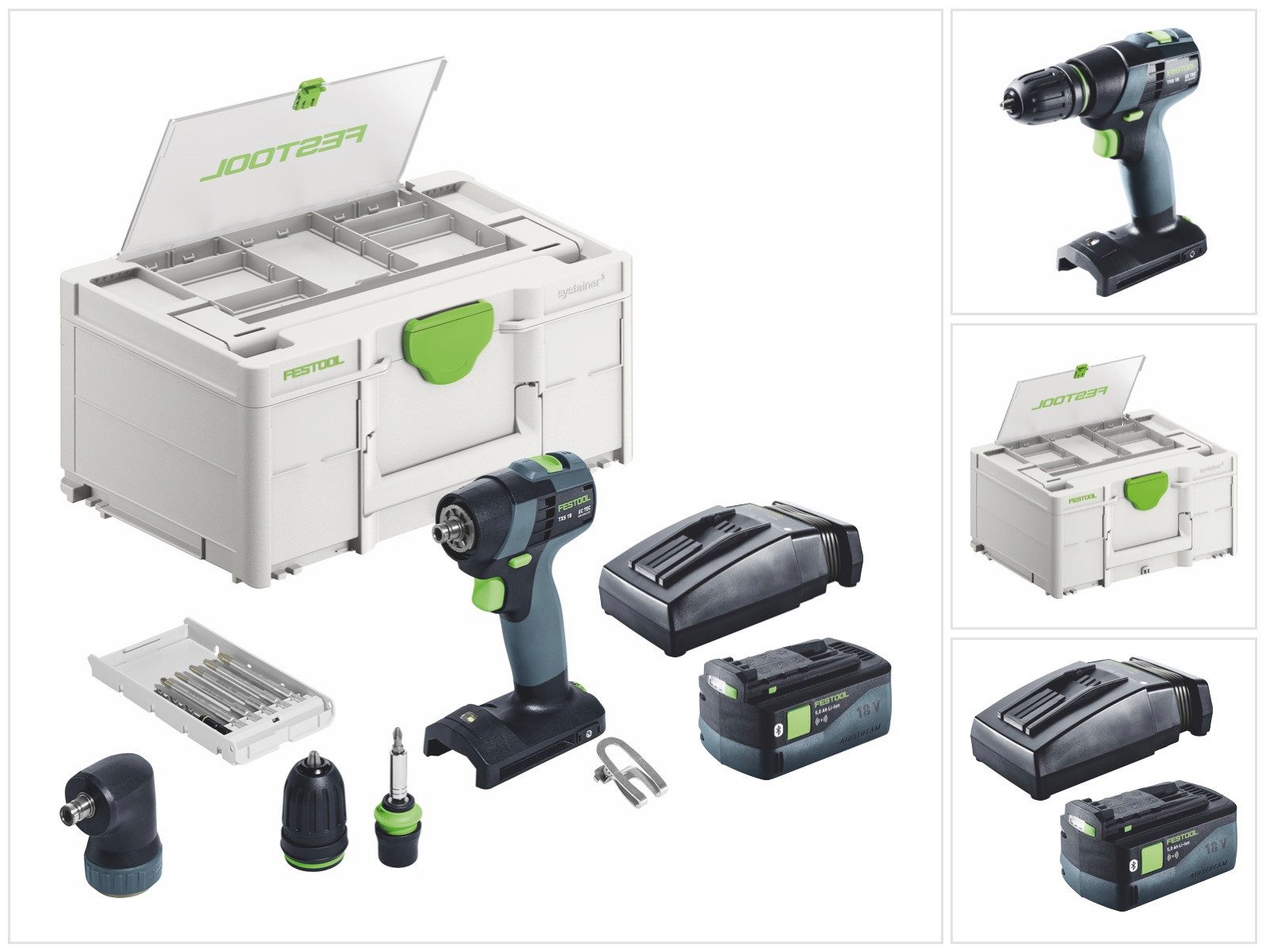 FESTOOL Akku-Schrauber TXS 18-Basic-Set Akku Bohrschrauber 18 V 40 Nm Brushless + 1x Akku 5