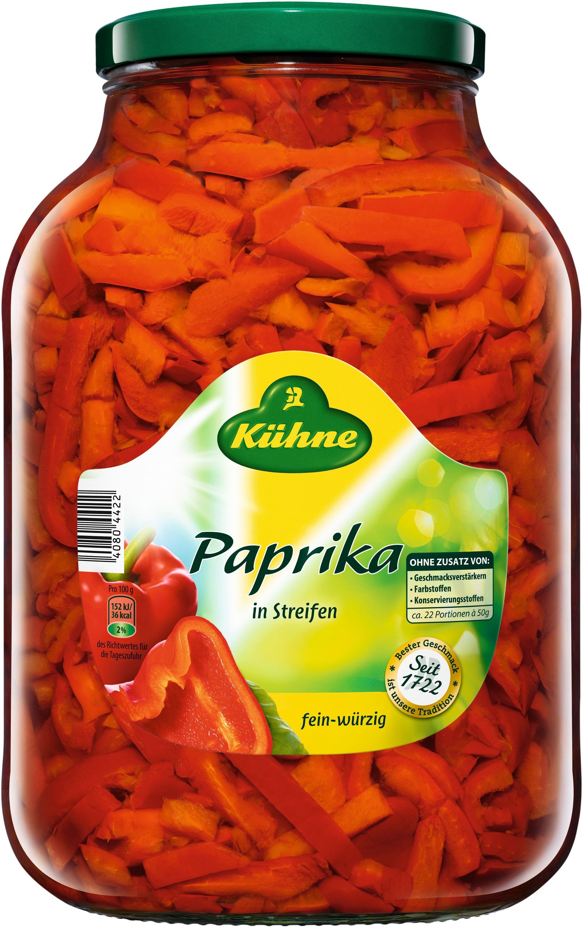 Kühne Gemüsekonserve, Kühne Paprika in Streifen