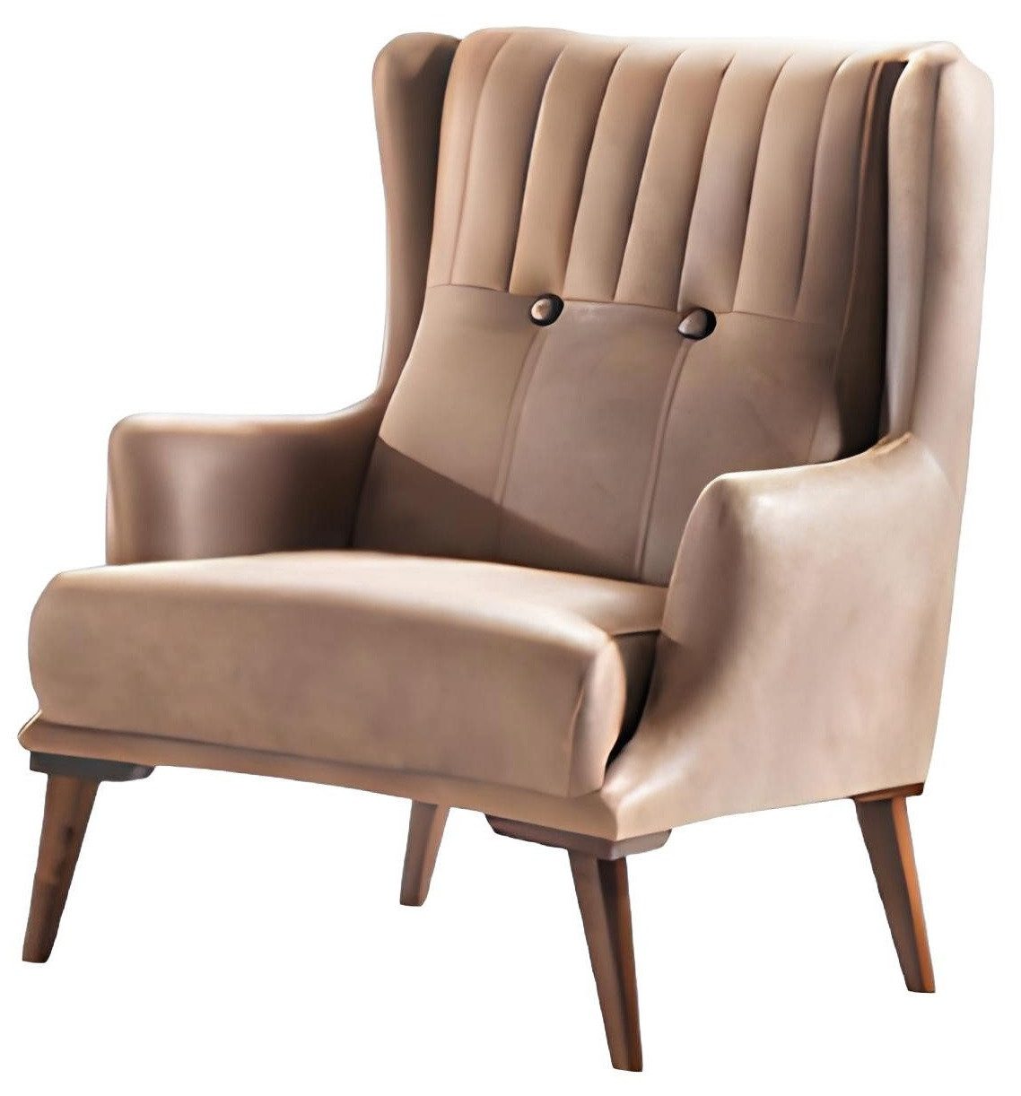 Ohrensessel Moderner Relaxsessel aus Leder mit stilvollem Design und Komfort