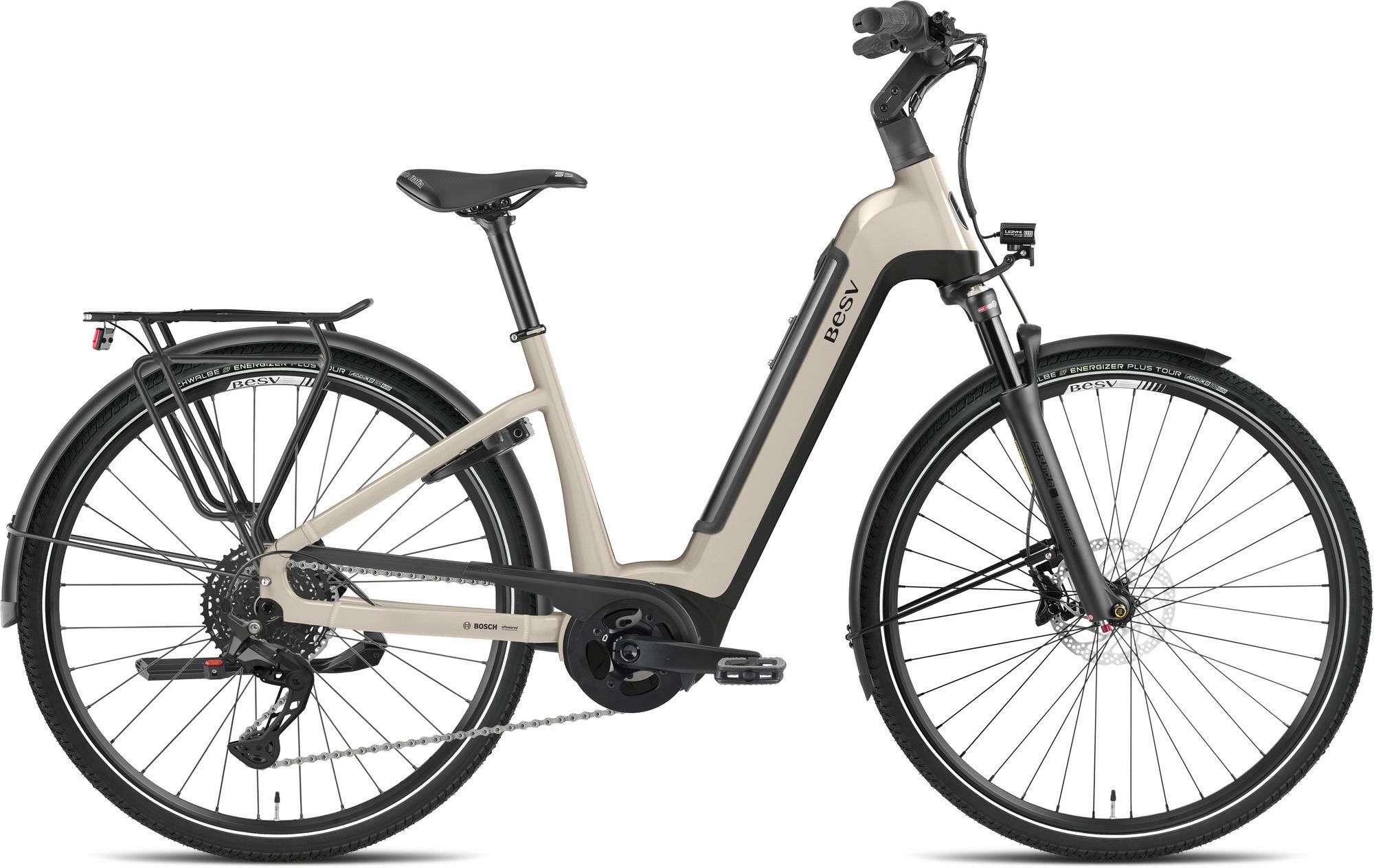 BESV E-Bike Touren Bike TR-B 1.3 LS metallic titanium 28" 625 Wh Wave, 11 Gang Shimano SHIMANO U6020 Schaltwerk