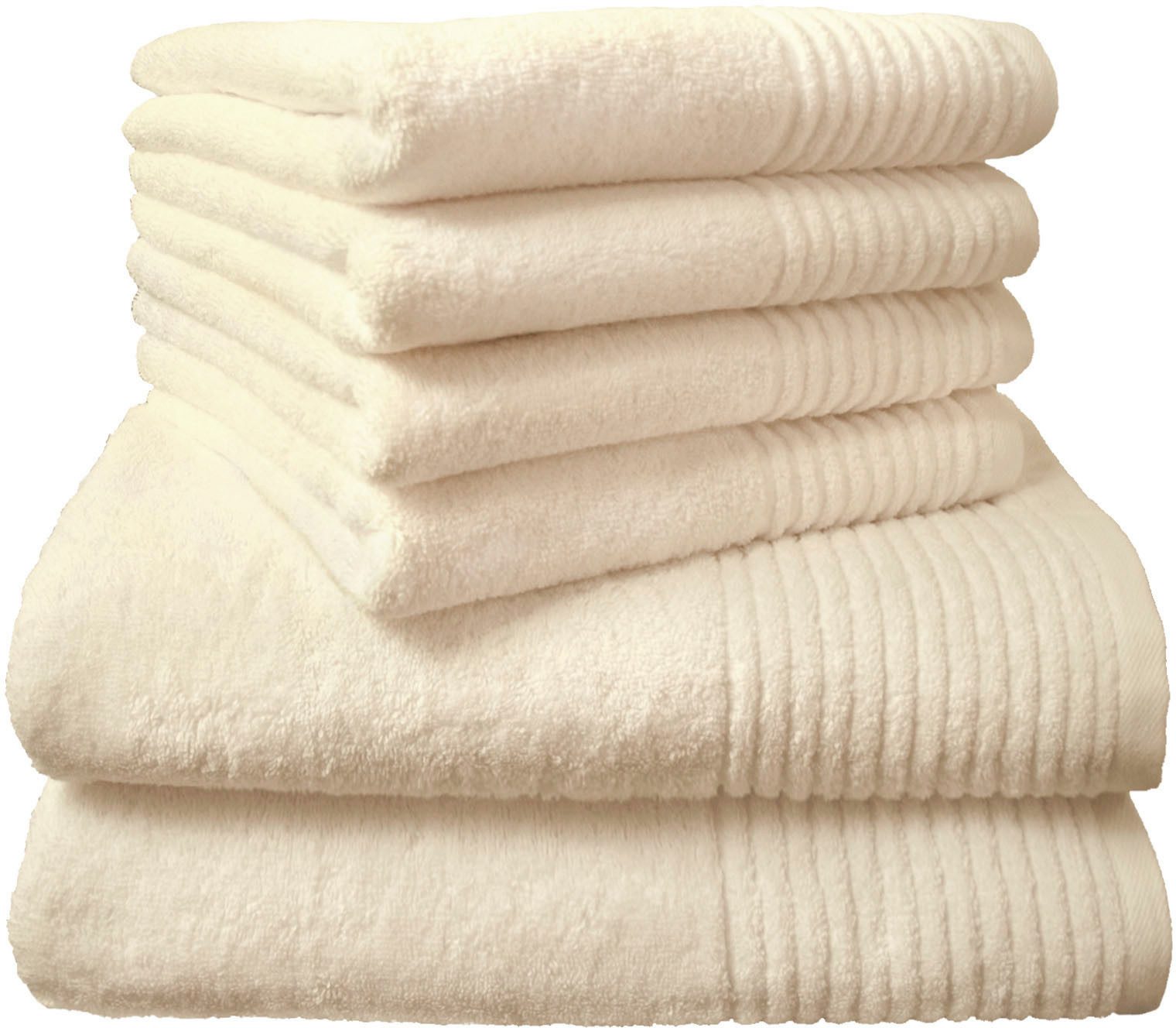 Dyckhoff Handtuch Set Brillant, Walkfrottee (Set, 6-St), mit Streifenbordür günstig online kaufen