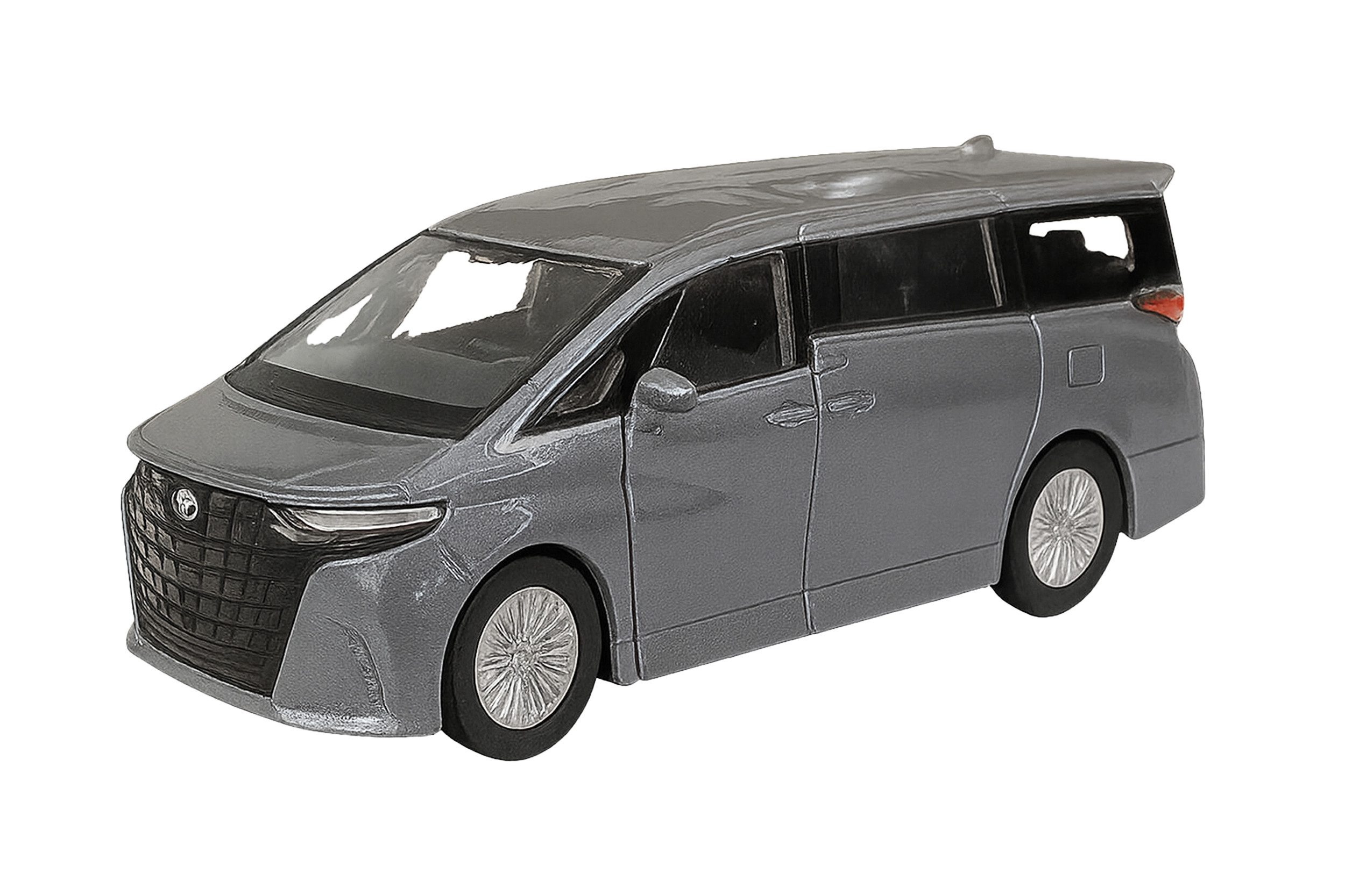 Welly Modellauto Toyota Alphard 2024 Modellauto aus Metall Rückzug 29 (Grau-Metallic), Modell Auto Spielzeugauto Spielzeug Kinder Geschenk