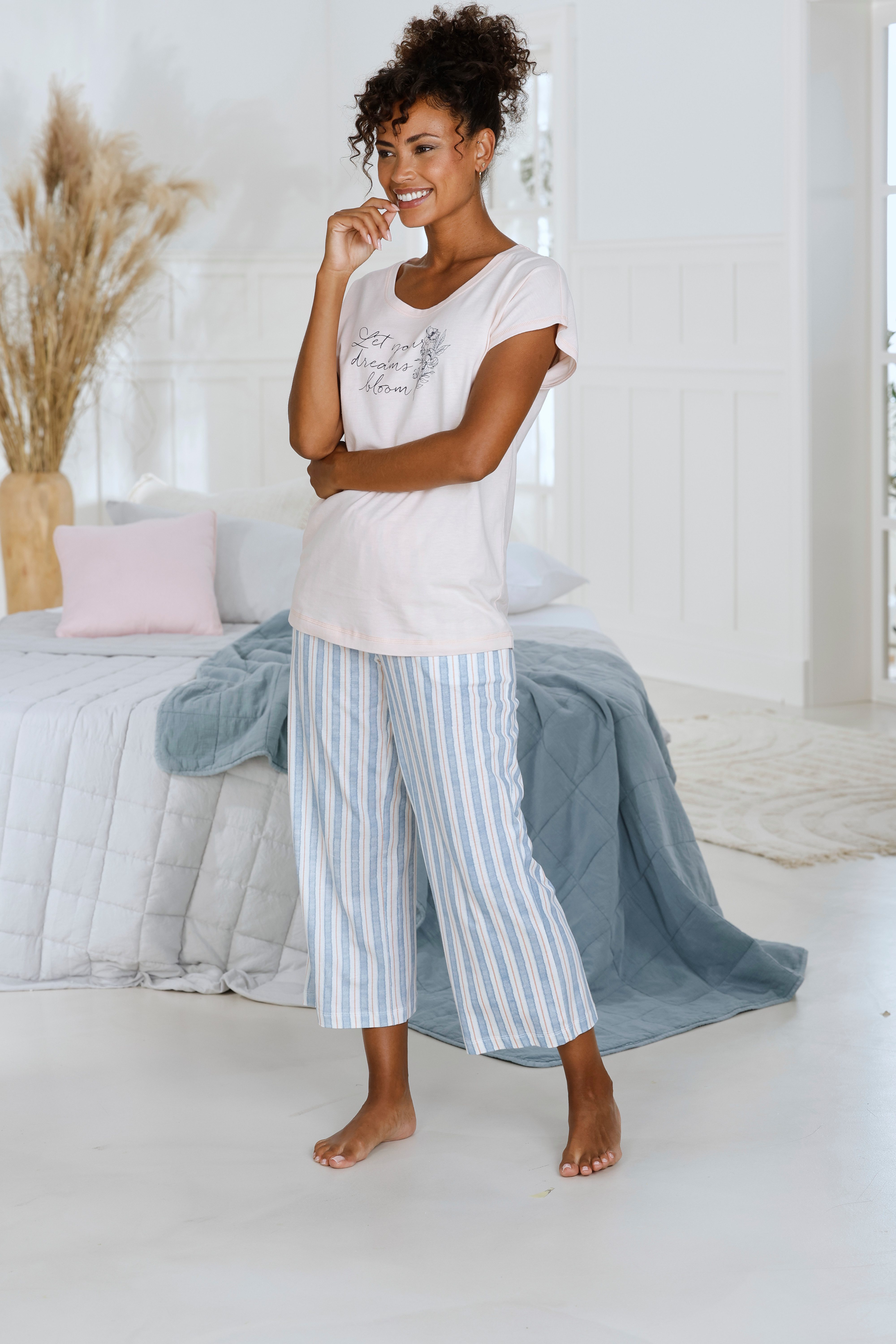 Vivance Dreams Pyjamahose mit schönem Allover-Druck