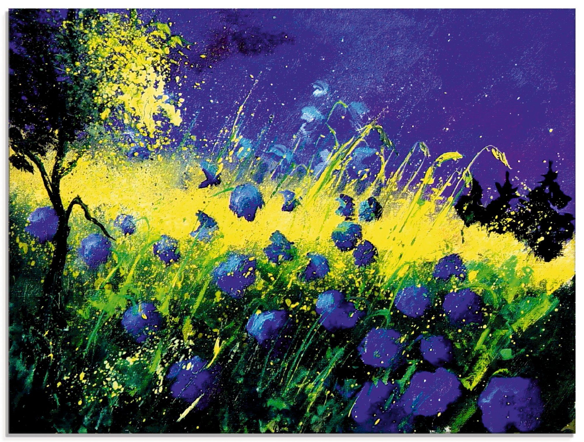 Artland Glasbild »Blaue Blumen«, Blumen (1 Stück)-Otto
