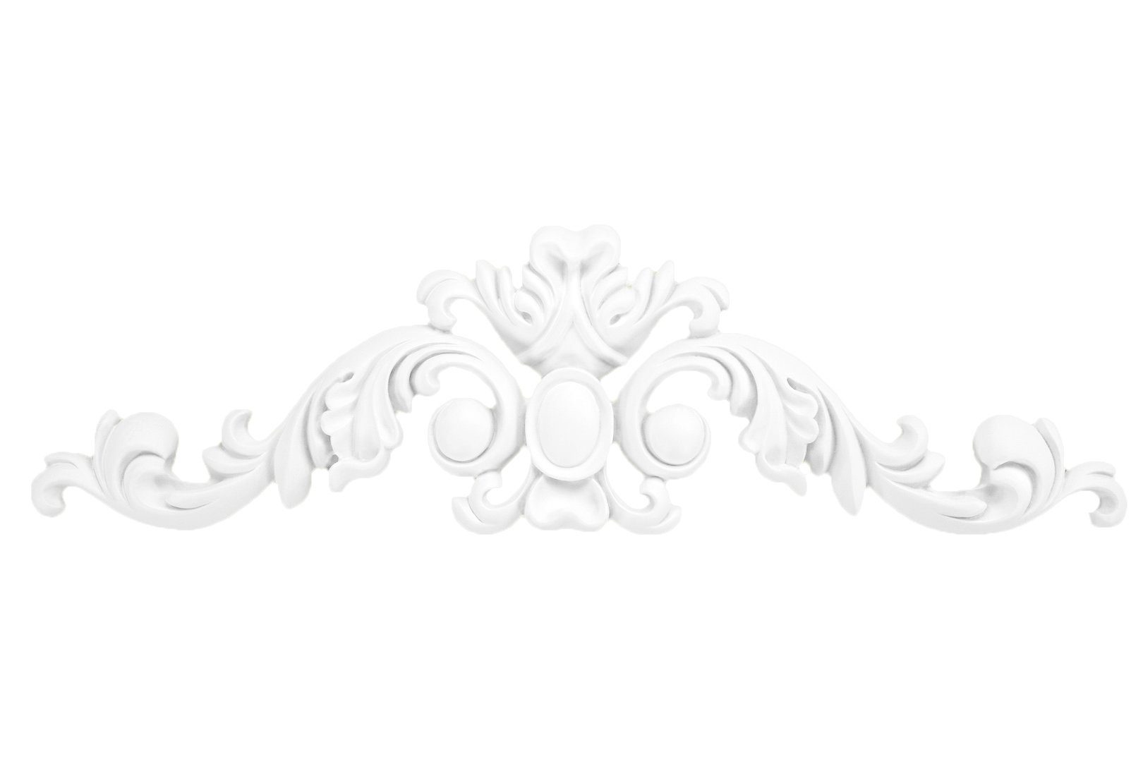 Grand Decor Ornament (Ornament aus PU - große Auswahl, 80x300mm Stuck, stoßfeste Deko schnitzerei - Verzierung für Wand und Deck)