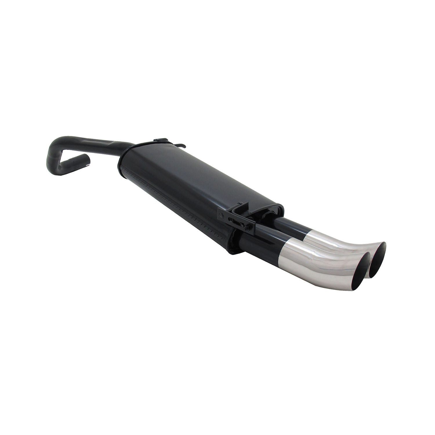 OMAC Auspuff-Flexrohr Novus Sportauspuff für VW Polo 9N / 9N3 2x76mm mit ABE, (1-tlg), Leicht austauschbar - Doppelter Ausgang