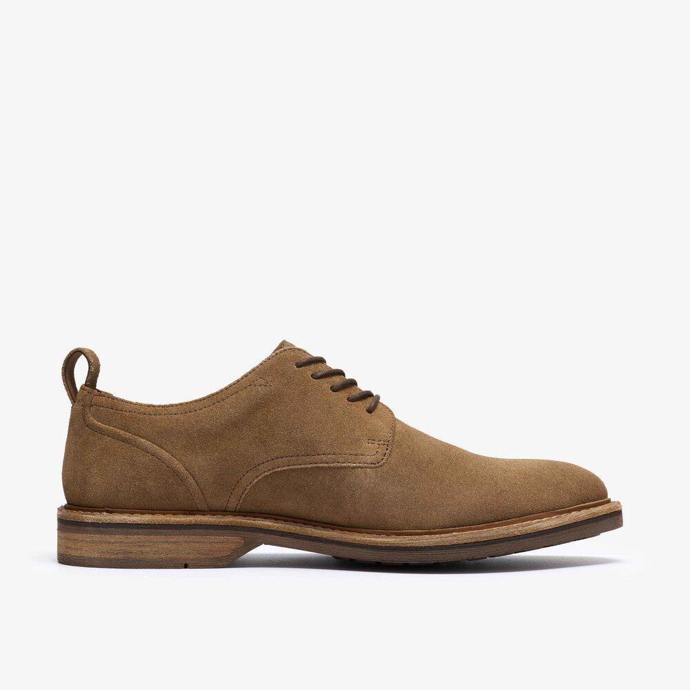 Clarks Clarks - Aldwin Lace Tan Suede - Braun Schnürschuh