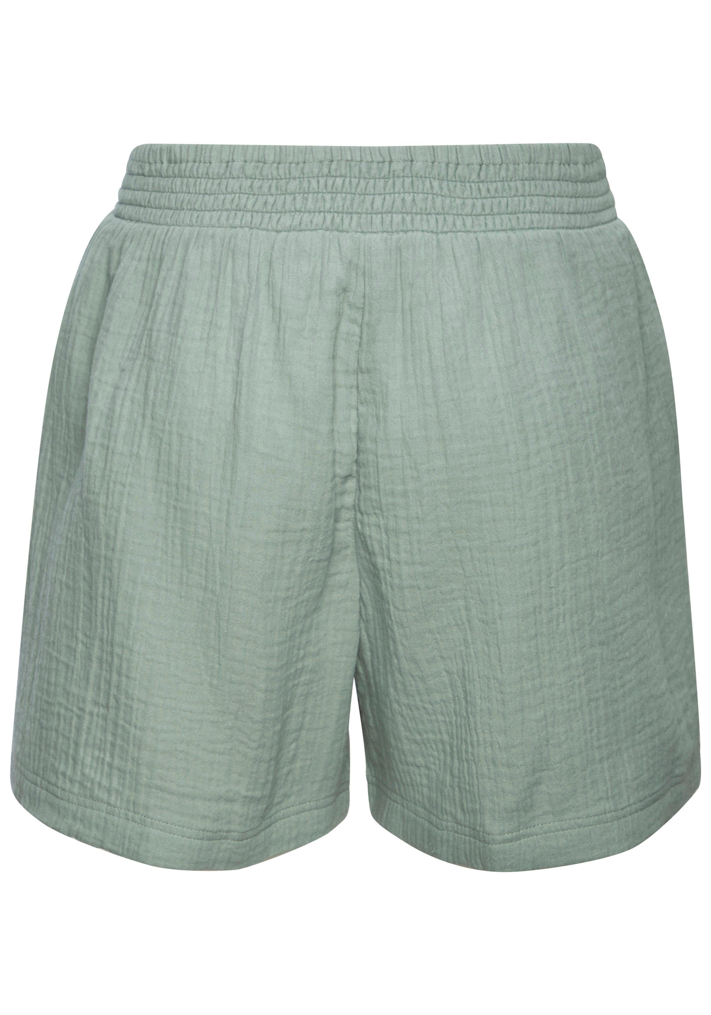 Beachtime by Lascana Webshorts aus sommerlicher Musselinware leichte Strandshorts, Sommerhose, Schlupfhose – Bild 4 von 5