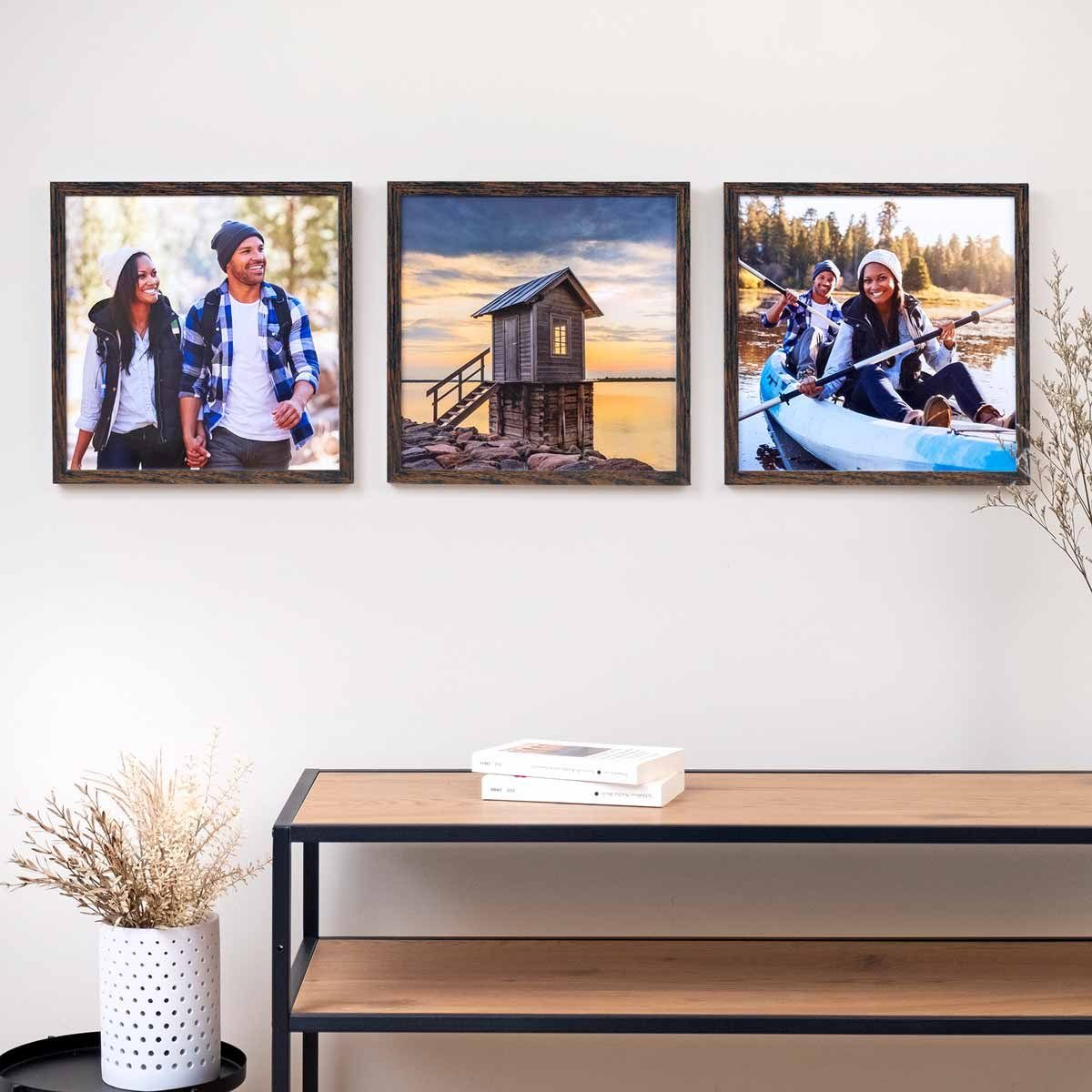 PHOTOLINI Bilderrahmen 3er Set, stabiles MDF-Holz, mit Acrylglas, extra Zub günstig online kaufen