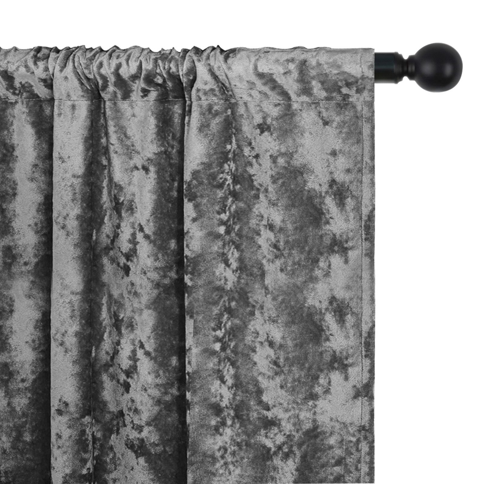 Lapamax Gardine Samtvorhang Kräuselband 2er set, Velvet Samt Curtains (2 St), Stangendurchzug, abdunkelnd, für Wohnzimmer Schlafzimmer – Bild 2 von 5