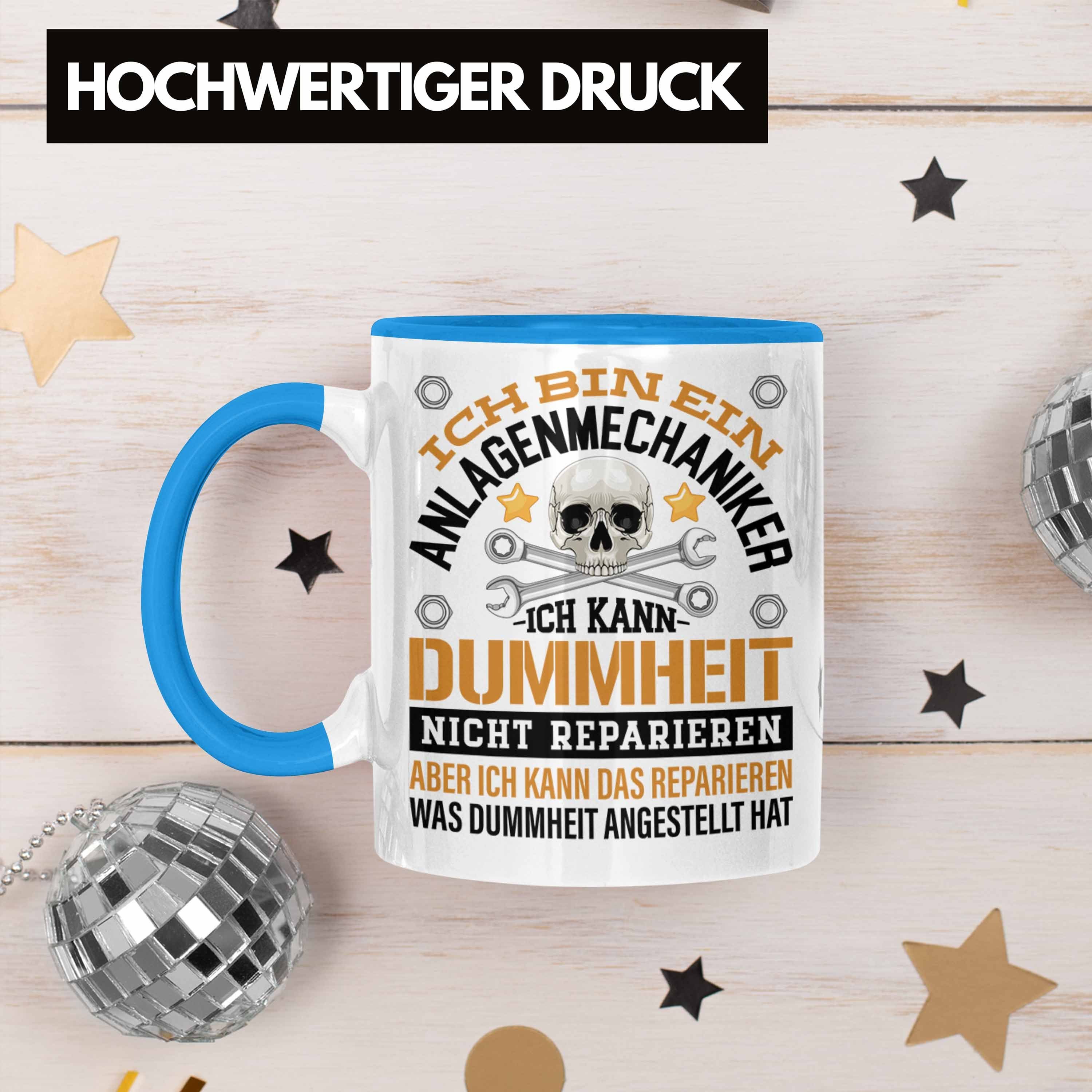 Trendation Spruch Tasse Tasse Blau Anlagenmechaniker Männer Geschenk