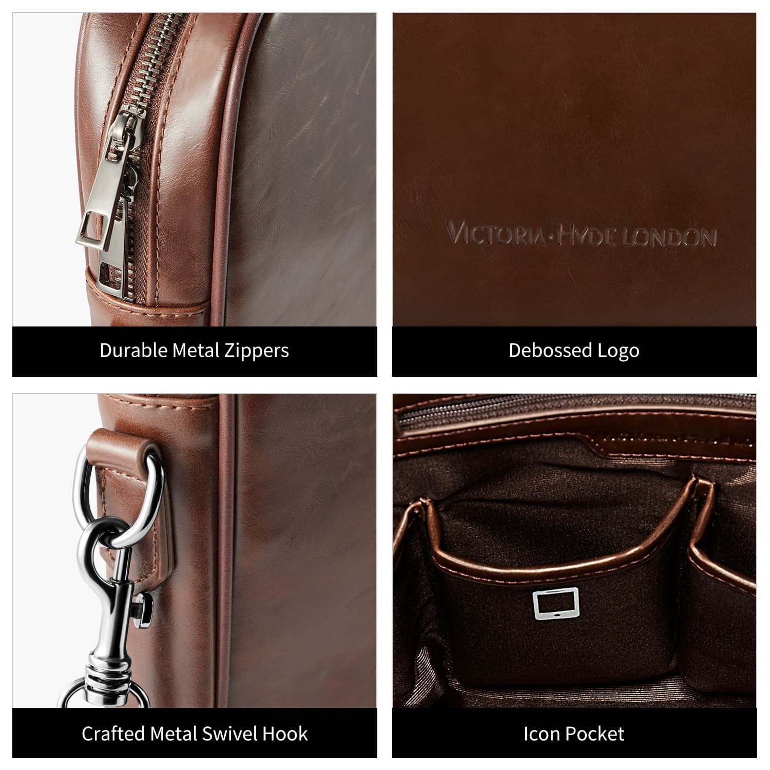 Victoria Hyde Handtasche Victoria Hyde Daniel Herren Klassisch Unifarbe Meh (Kein Set, Kein Set), klassisch