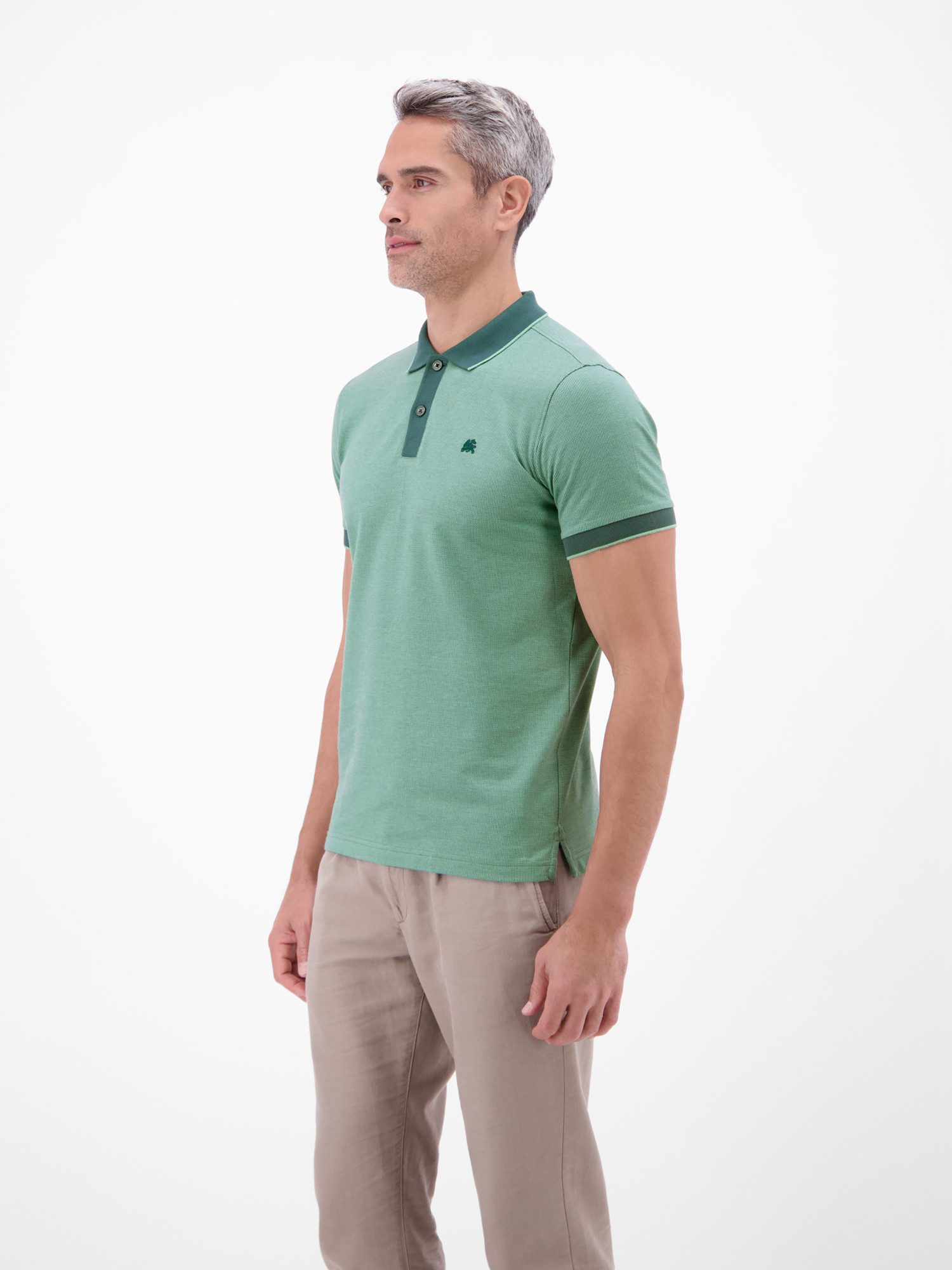 LERROS Poloshirt Poloshirt in 2-Tone-Optik