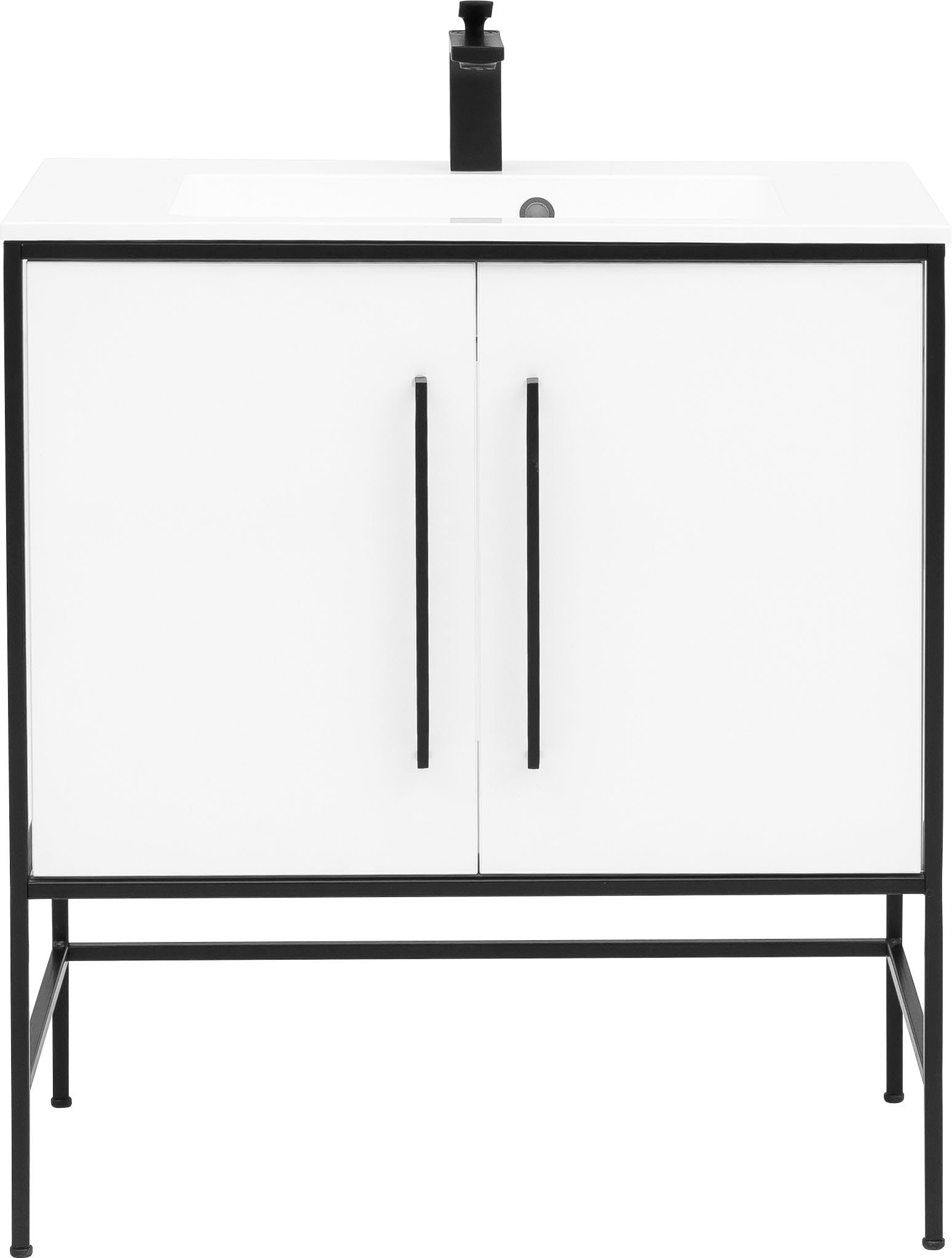 Schildmeyer Waschtisch Moris, mit Mineralgussbecken, Breite 77 cm