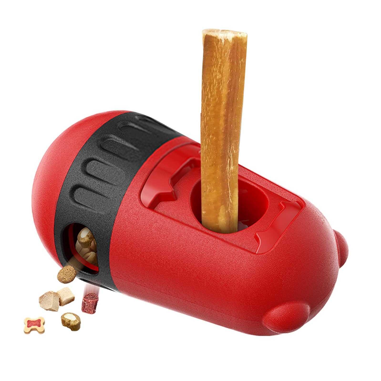 Ledander Tier-Intelligenzspielzeug 2 in1Hundespielzeug Intelligenz,Bully Stick Halter & Leckerli Spender, Verstellbarer für Kleine, Mittlere und Große Hunde gegen Verschlucken