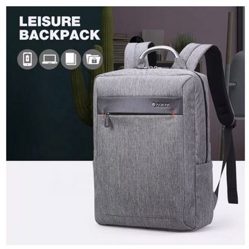 Aoking Laptoprucksack Businessrucksack, Reiserucksack, Handgepäck (grau), Cityrucksack Backpack Notebookrucksack 15,6"