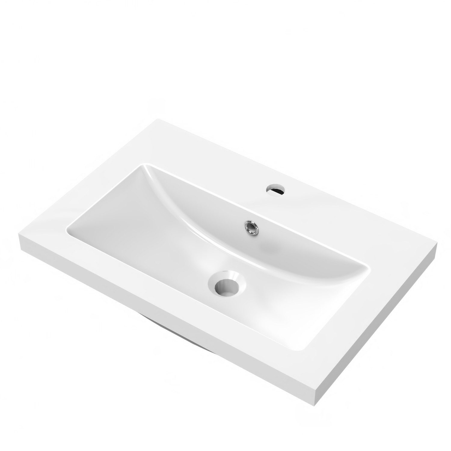 Aica Sanitär Waschtisch Waschtisch Badmöbel Set Waschbecken mit Unterschrank MDF Softclose